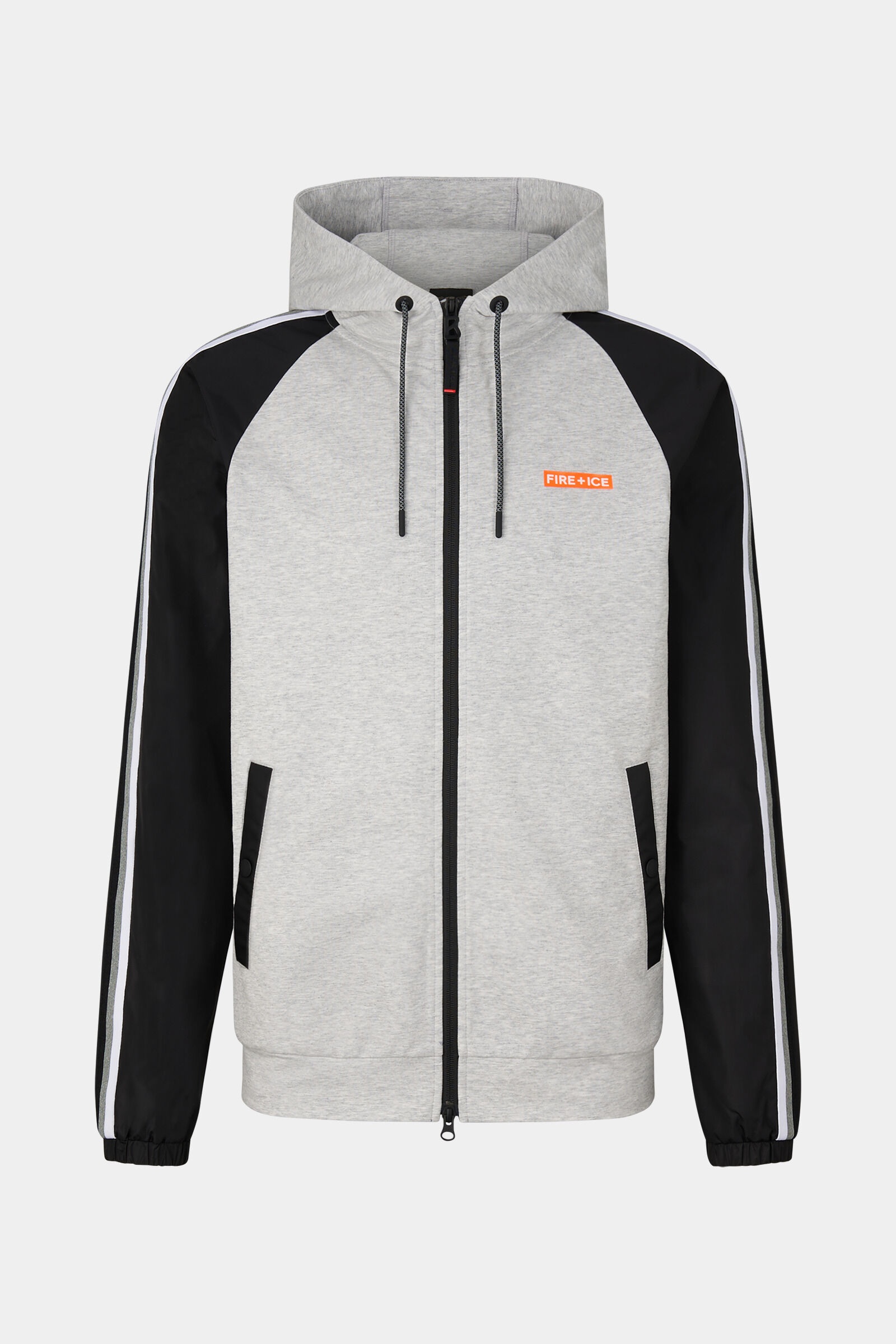 Ubbe Sweatshirt jacket in Light gray/Black - 1