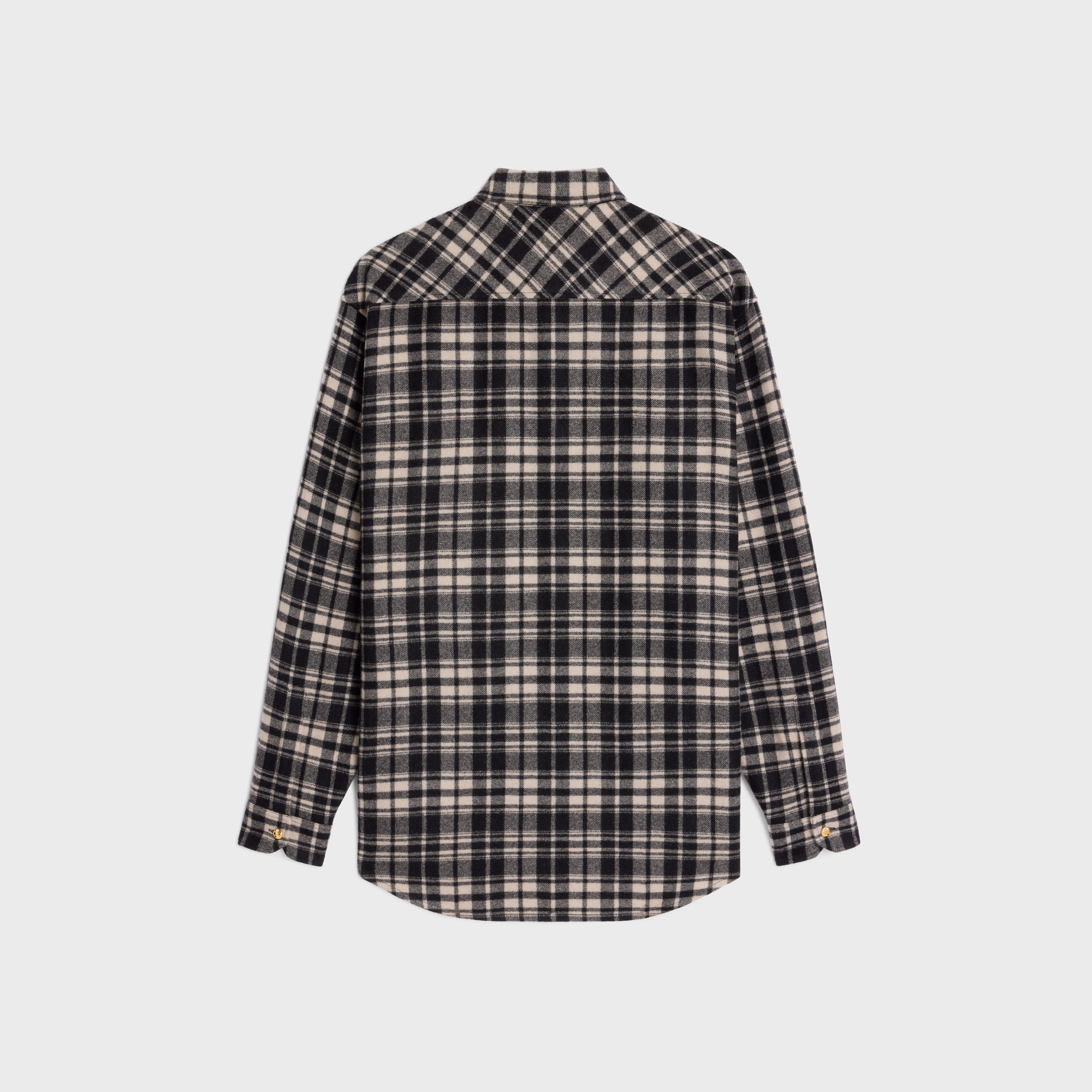 overshirt in checked cashmere - 2