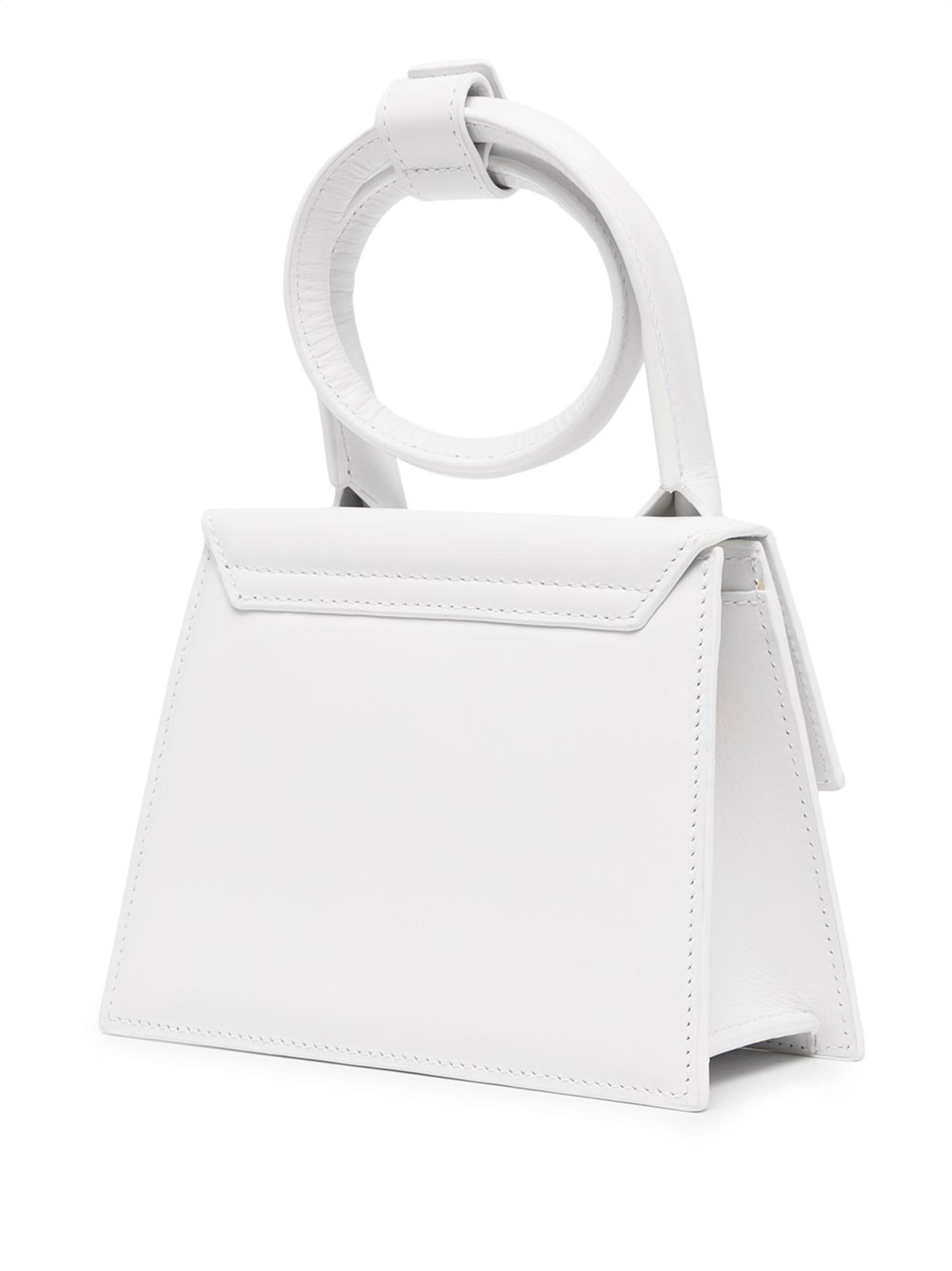 White Le Chiquito Noeud Top Handle Bag - 3