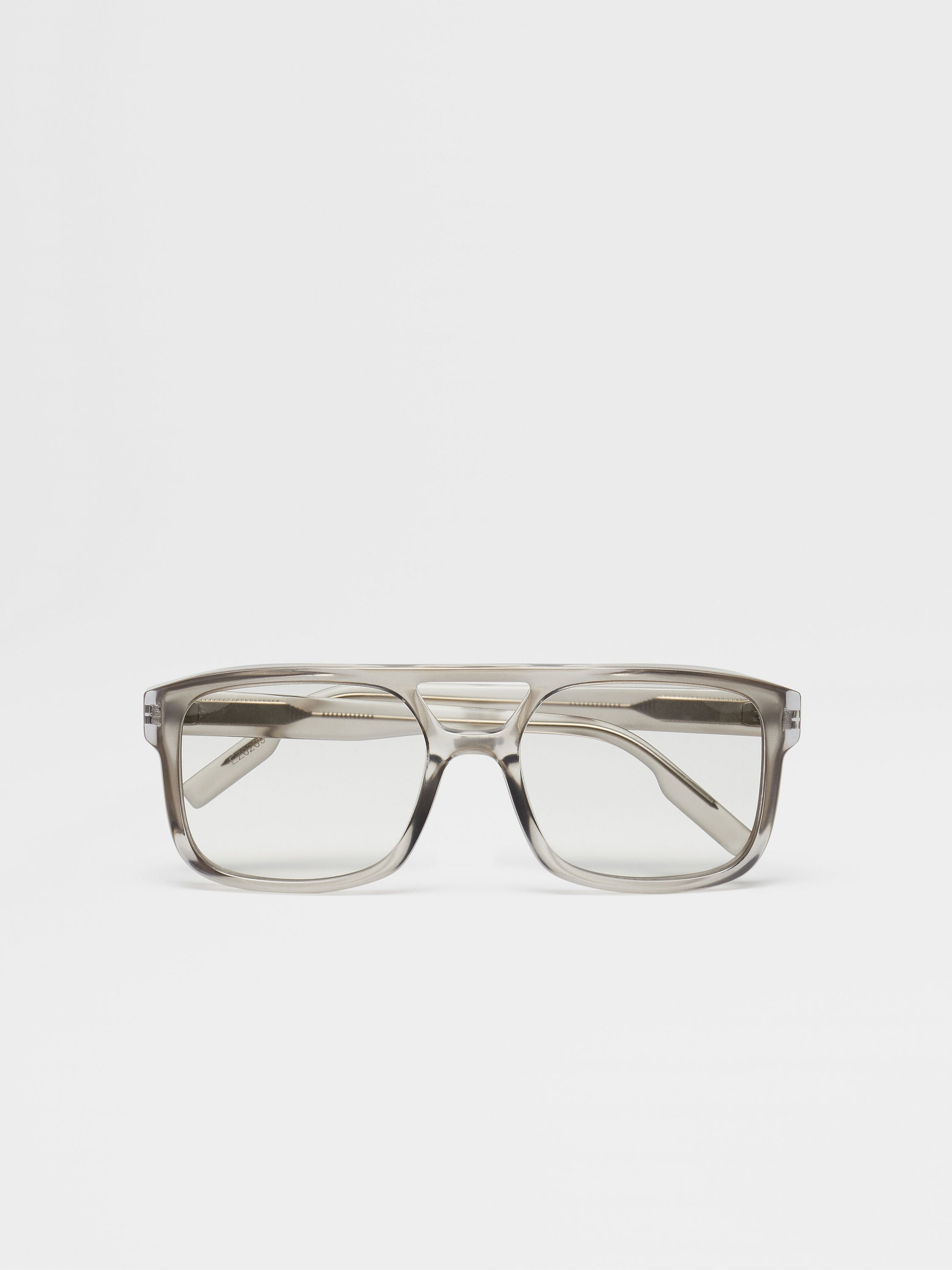 TRANSPARENT LIGHT GREY FASHION SHOW SUNGLASSES - 1