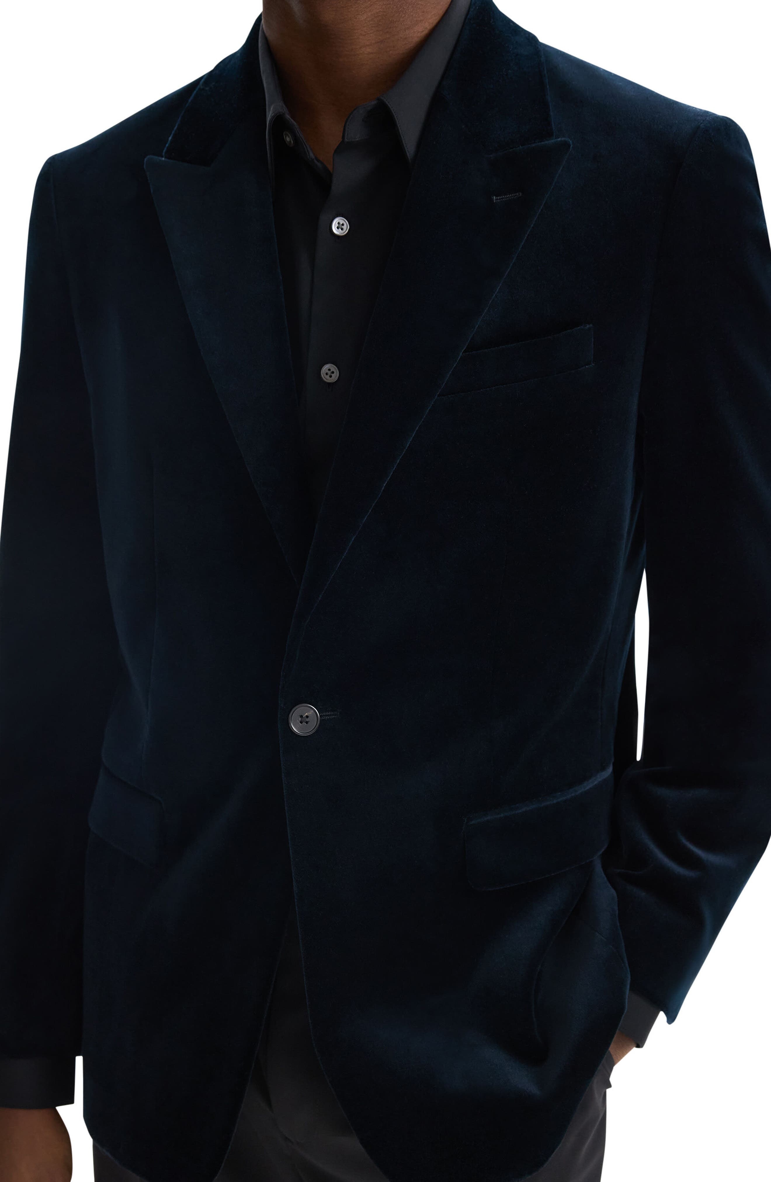Theory Chambers Cotton Velvet Suit Jacket in Baltic at Nordstrom - 3