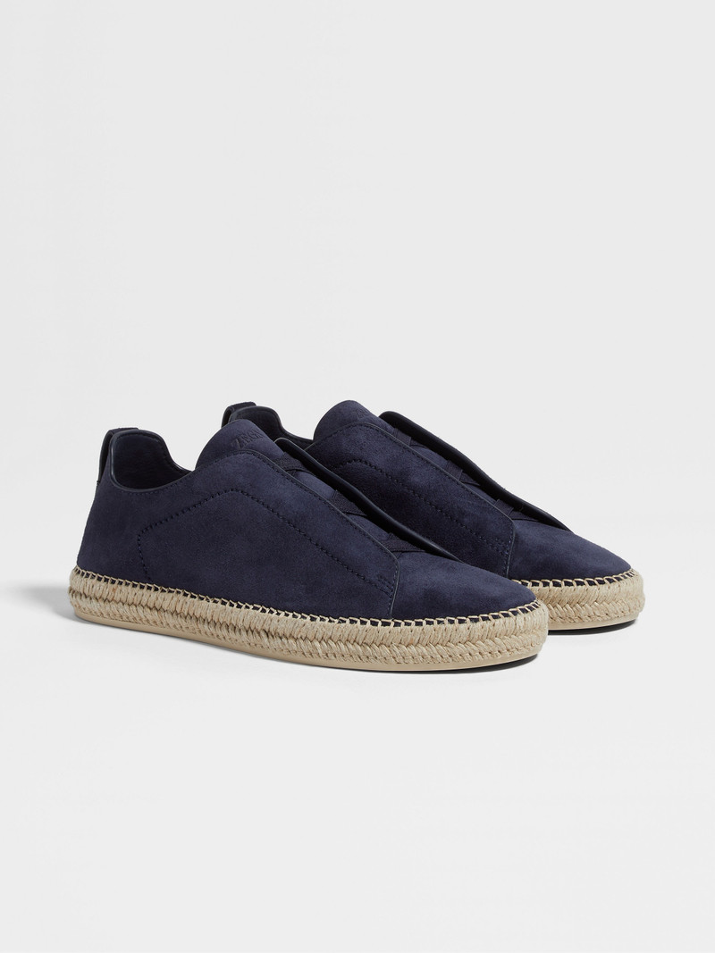 DARK BLUE SUEDE TRIPLE STITCH™ ESPADRILLES - 1