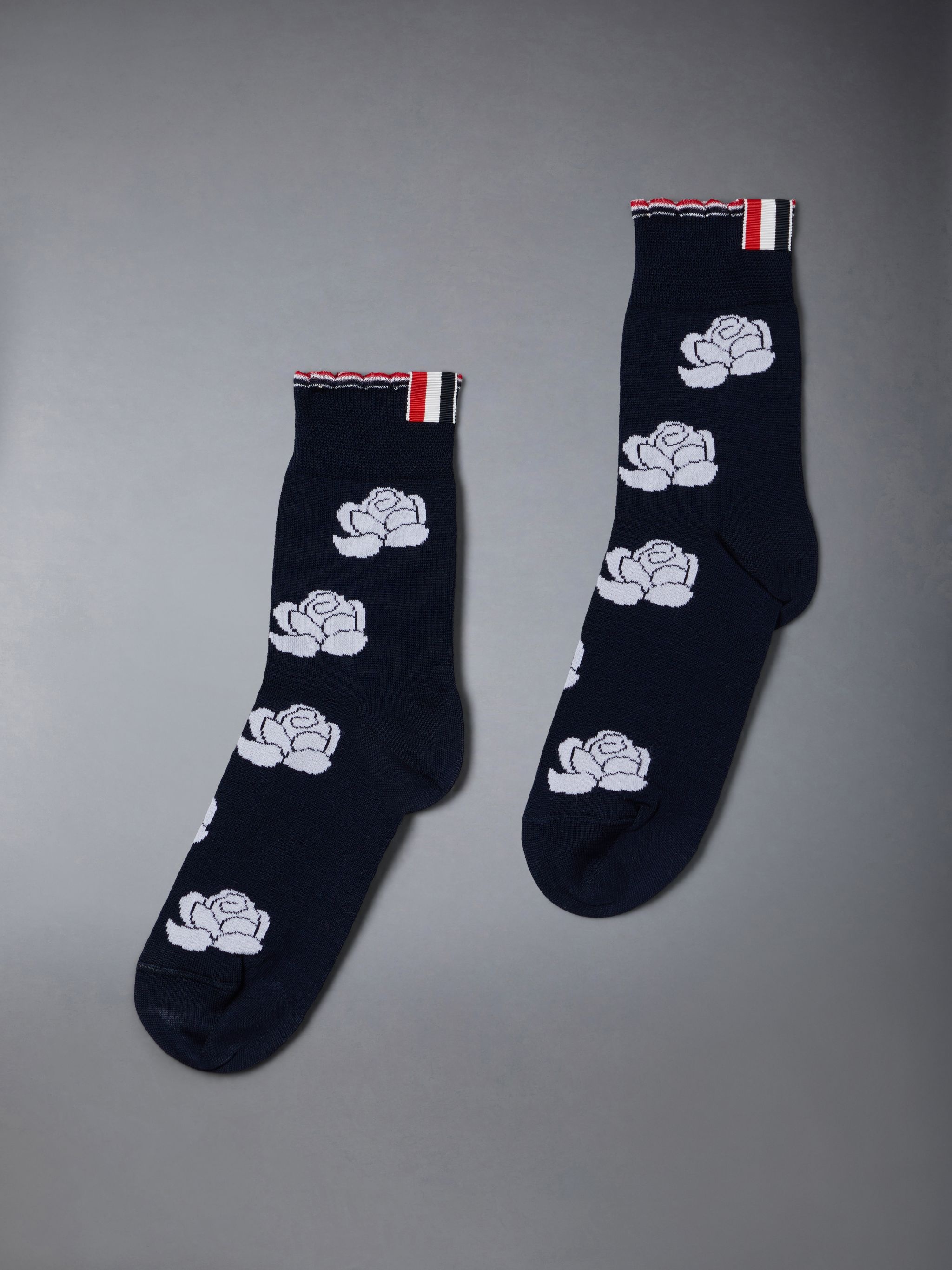 Cotton Rose Ankle Socks - 1