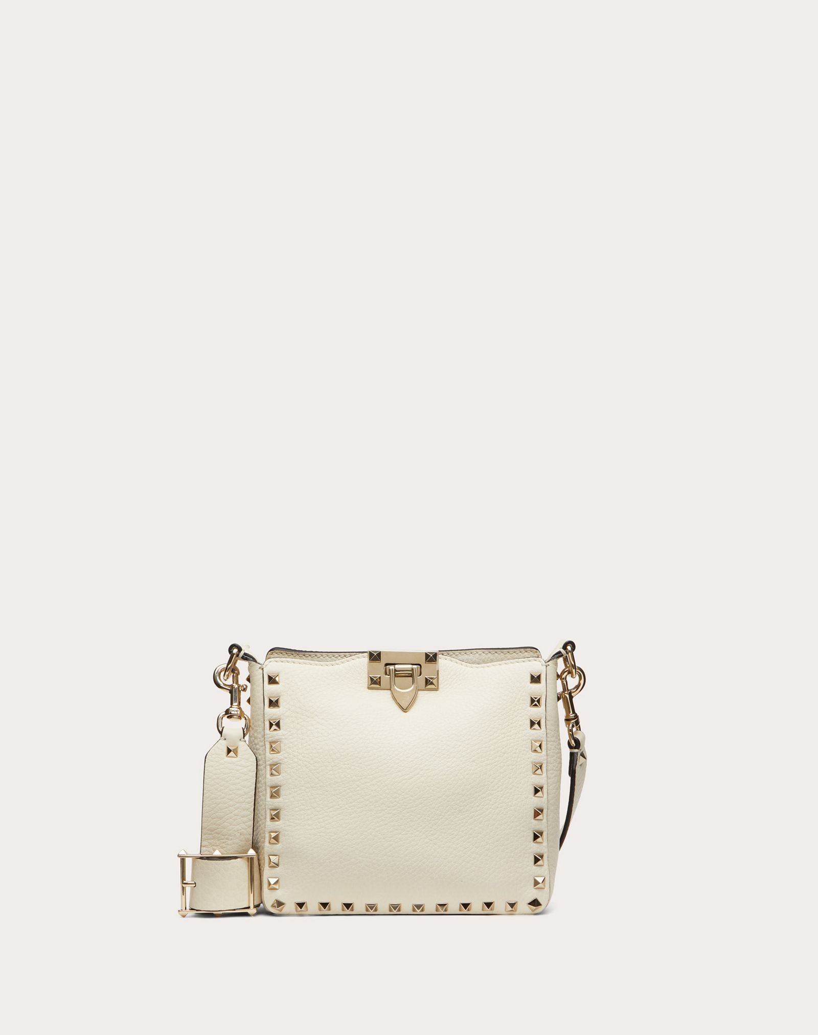 Mini Rockstud Grainy Calfskin Hobo Bag - 1