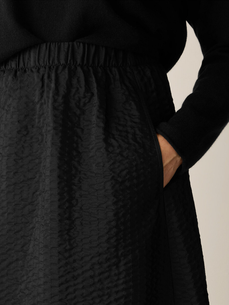 Quilted Silk A-Line Skirt 5
