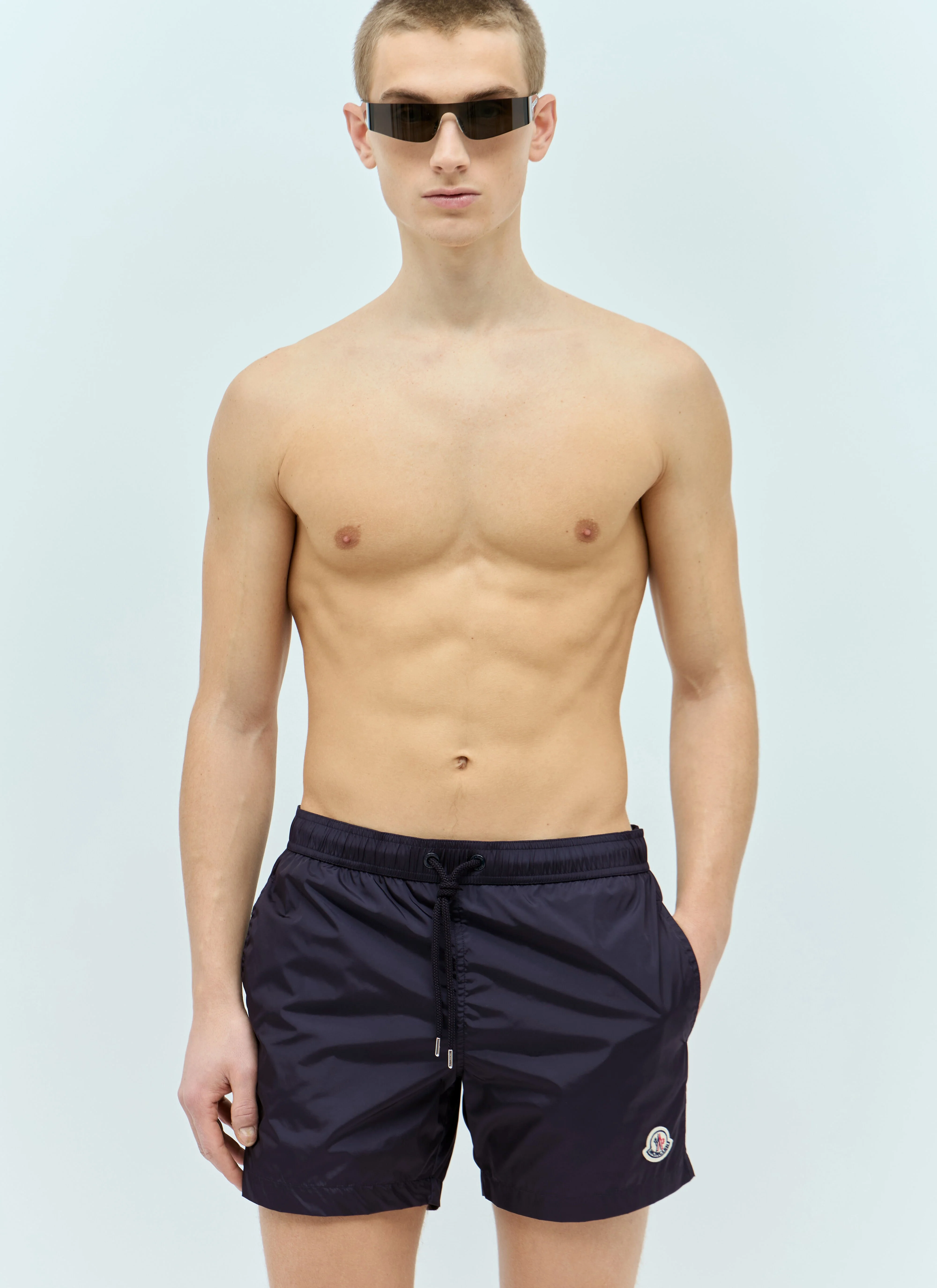 Logo Patch Swim Shorts - 1