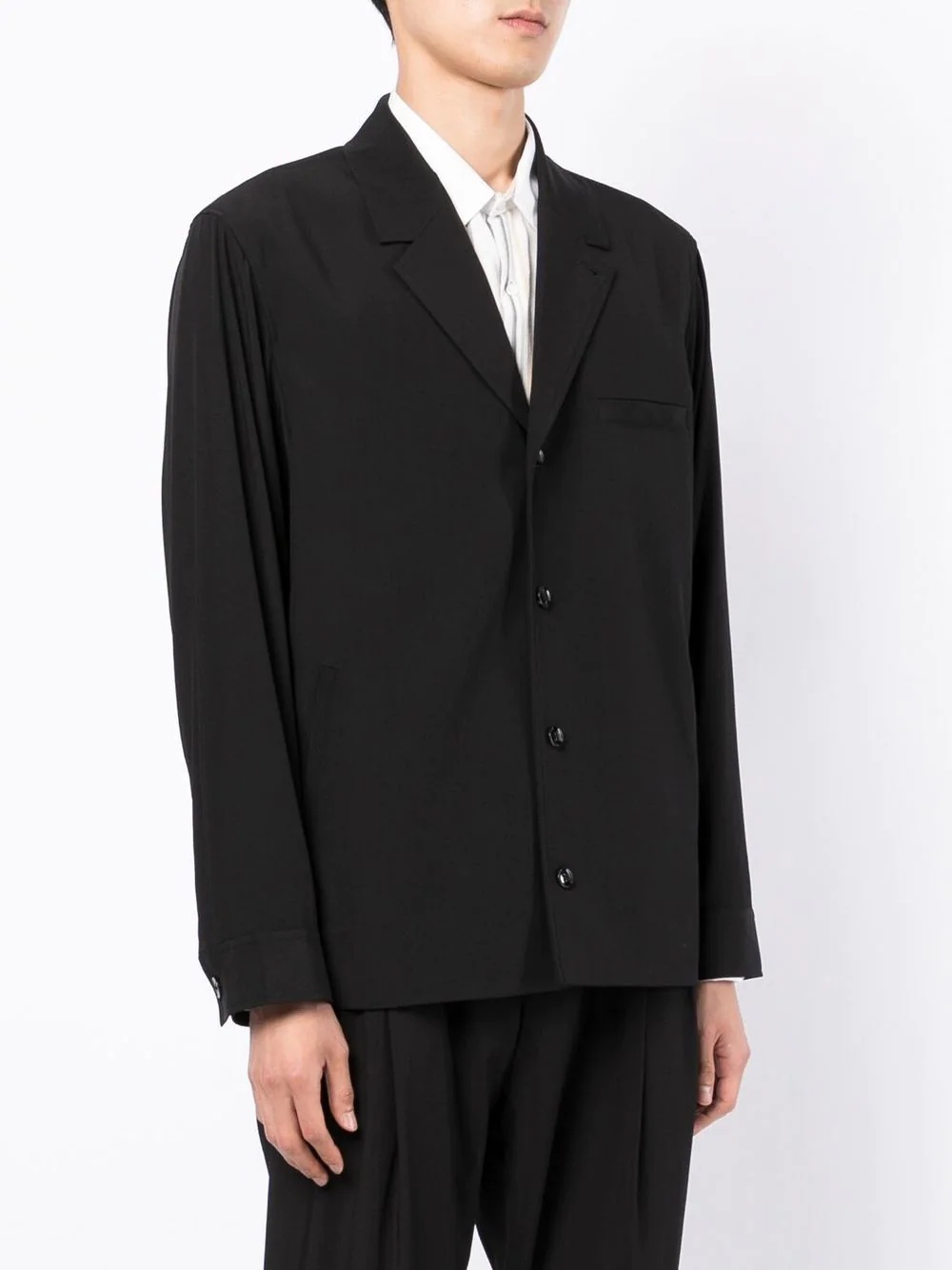 unstructured shirt jacket - 3