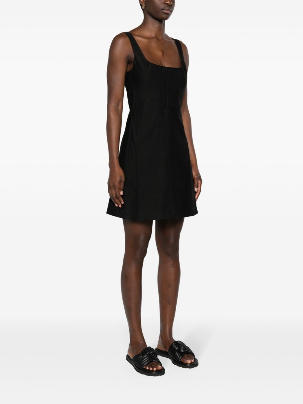 square-neck corset-style minidress - 3