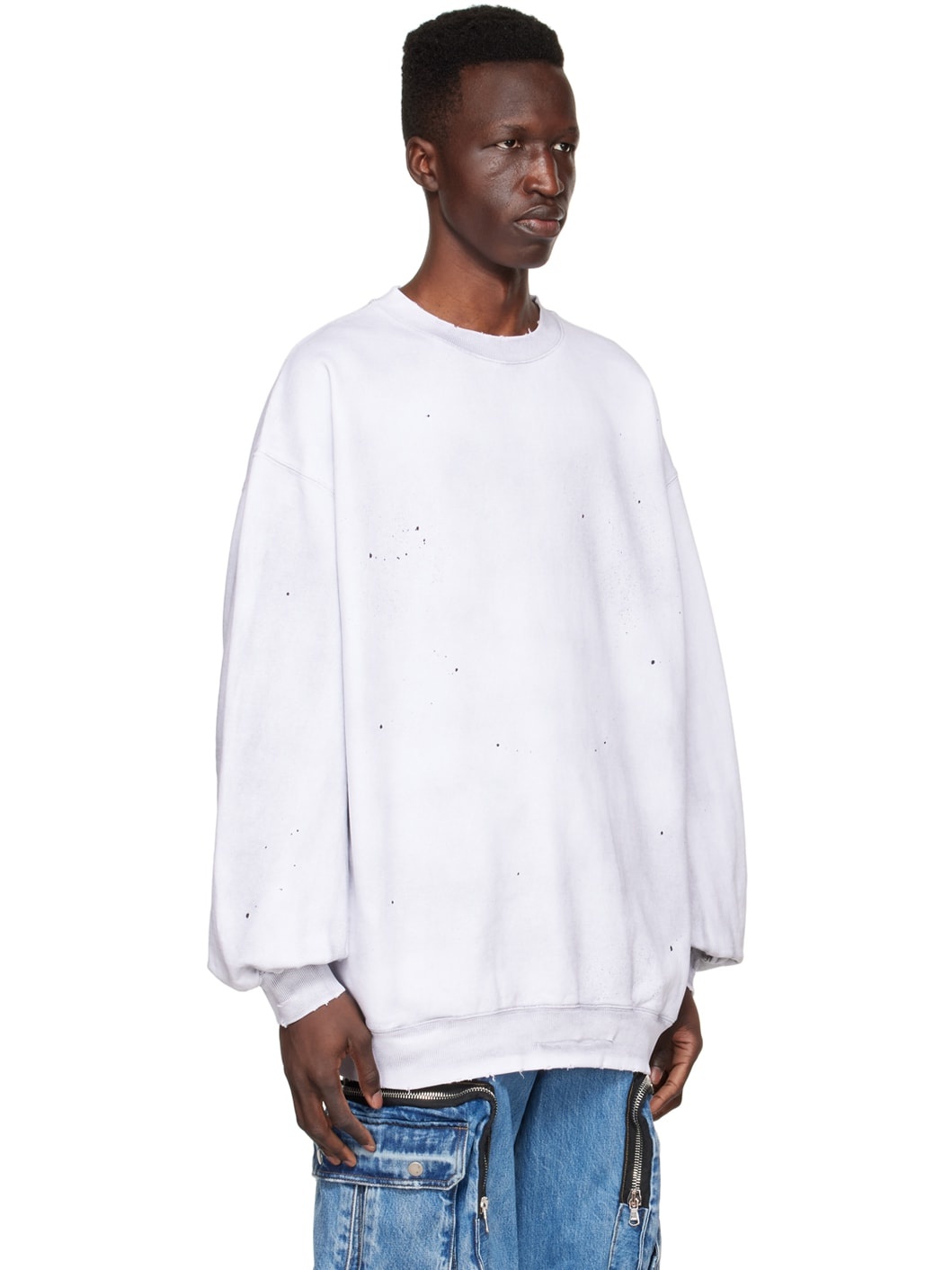 White Cotton Sweatshirt - 2