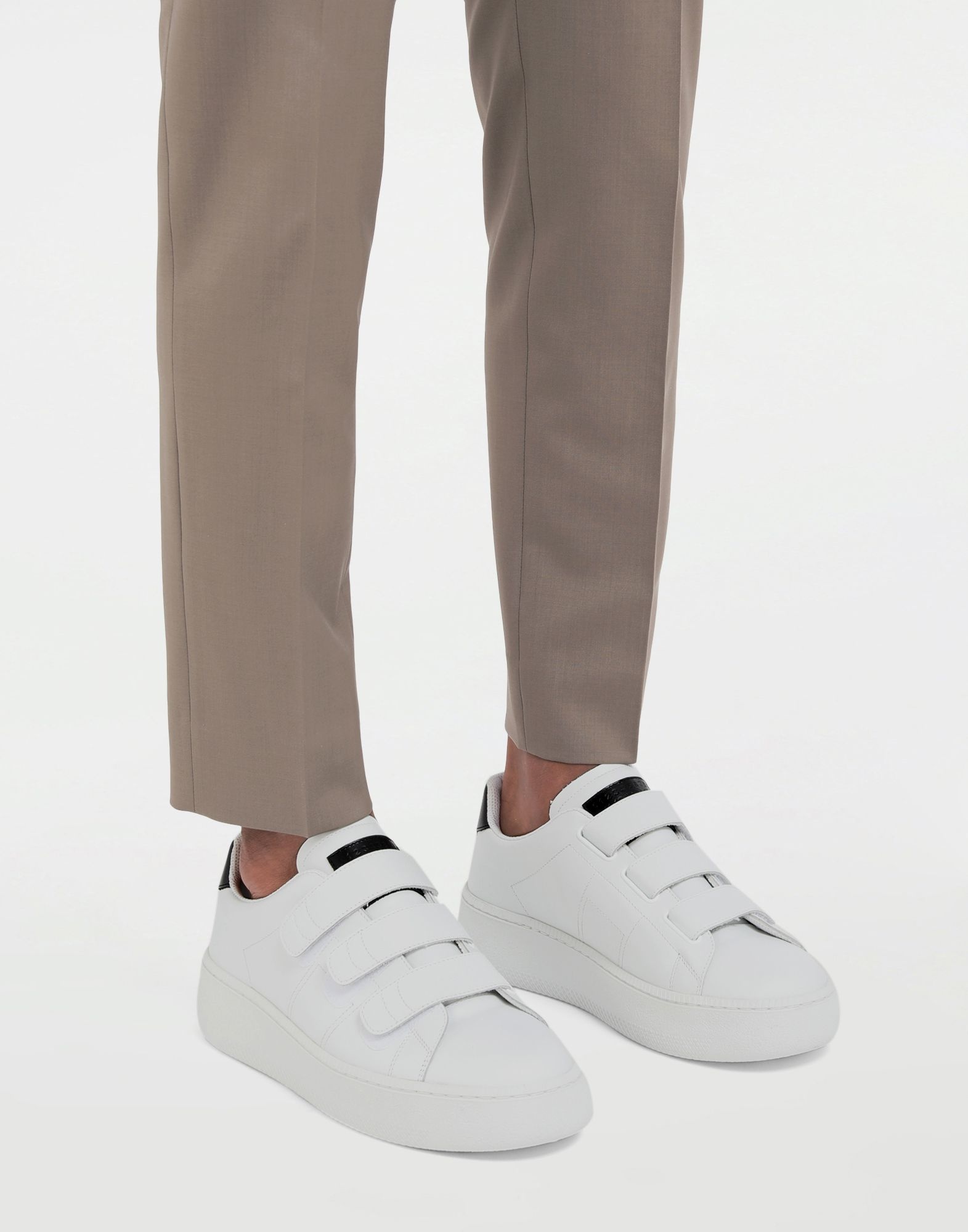 Wedge leather tennis shoes - 2
