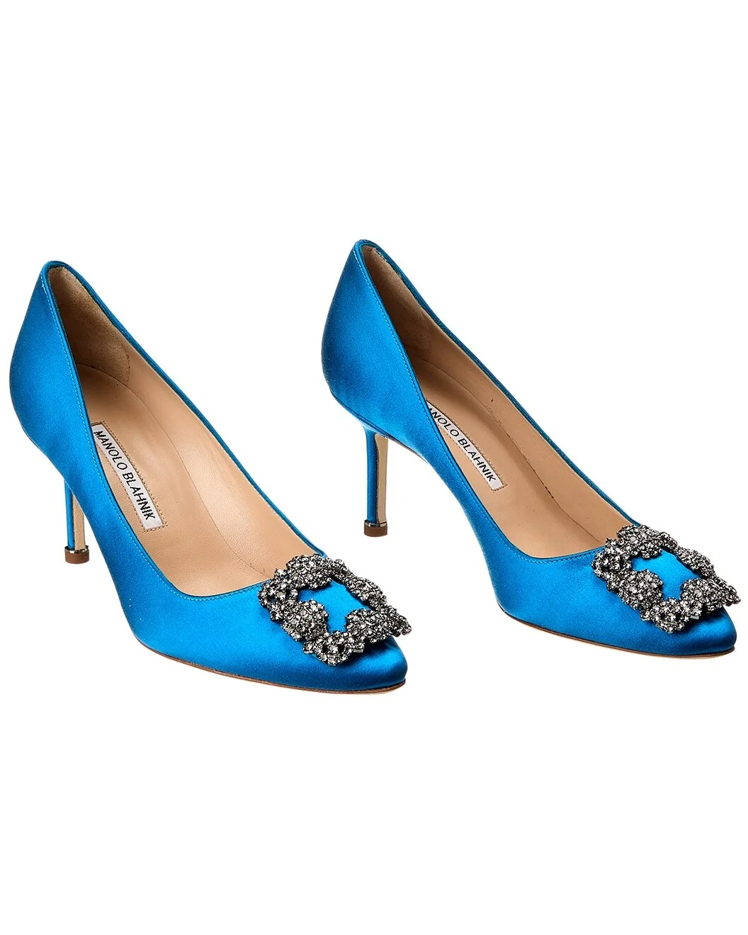 Manolo Blahnik Hangisi 70 Satin Pump (Authentic Pre-Loved) - 1