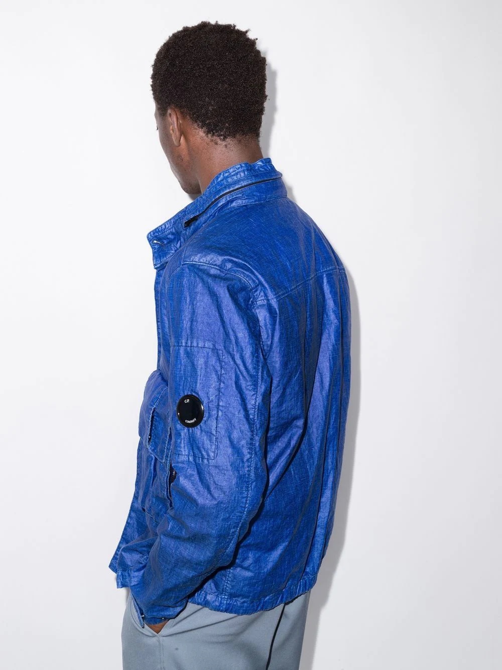 cargo-pockets waxed jacket - 3