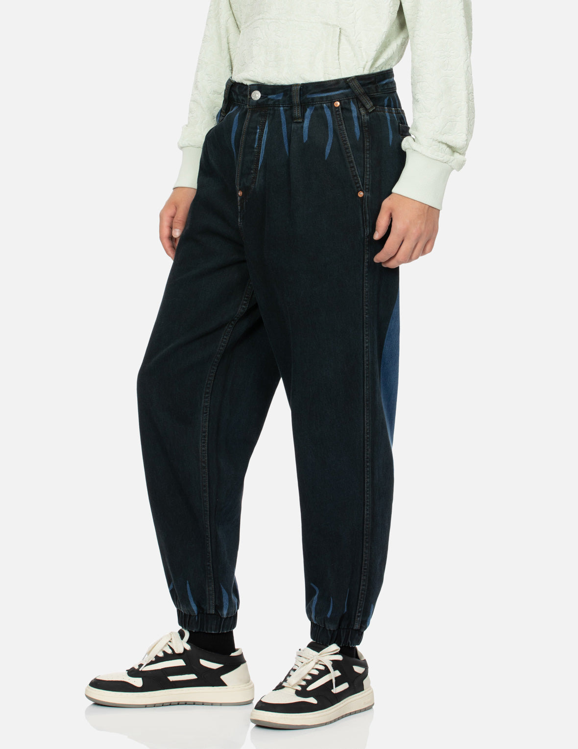 OVERDYE DAICOCK WIDE-LEG DENIM JOGGERS - 8