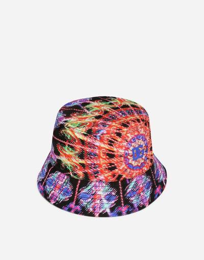 Dolce & Gabbana Nylon bucket hat with illumination print outlook