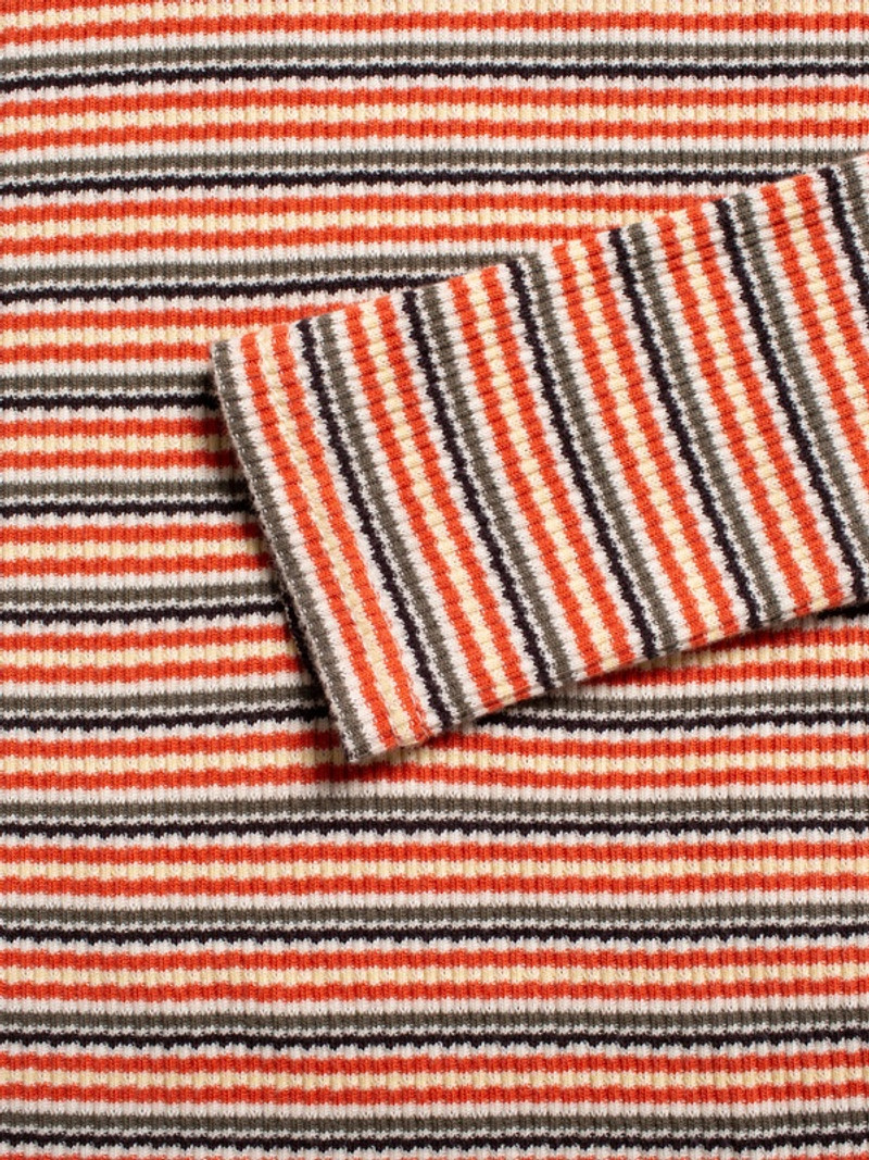 Jessy Striped Rib LS T-Shirt Multi 5