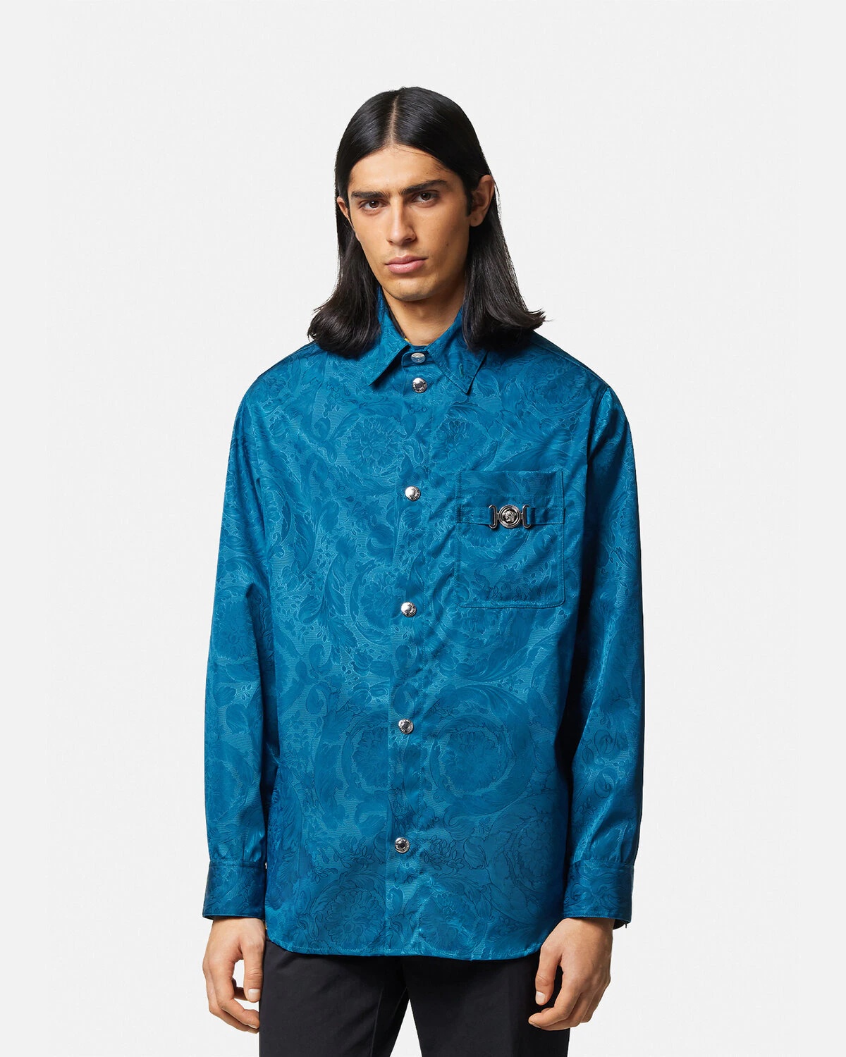 Barocco Silhouette Jacquard Overshirt - 3