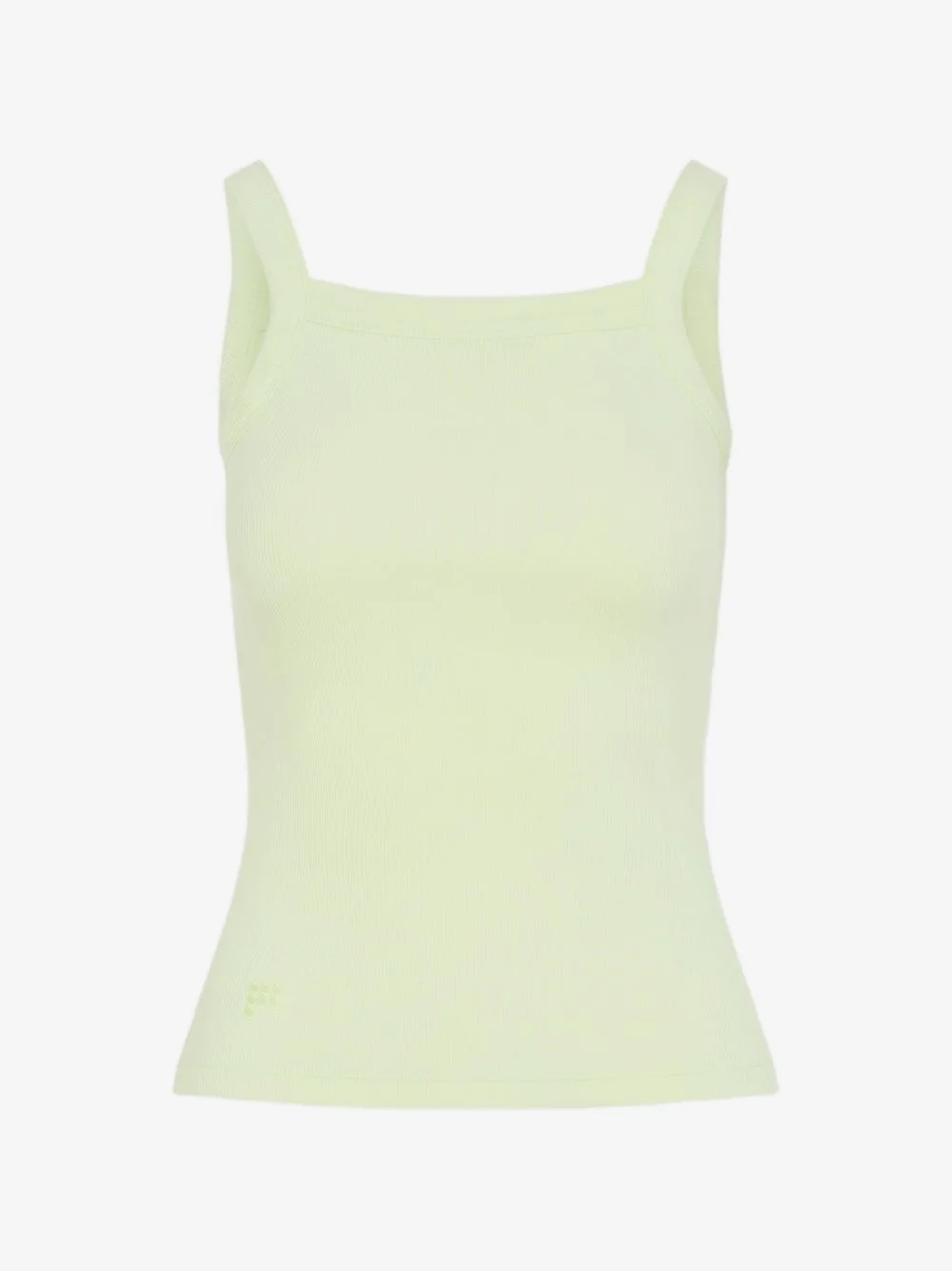 ribbed-knit logo-print top - 1