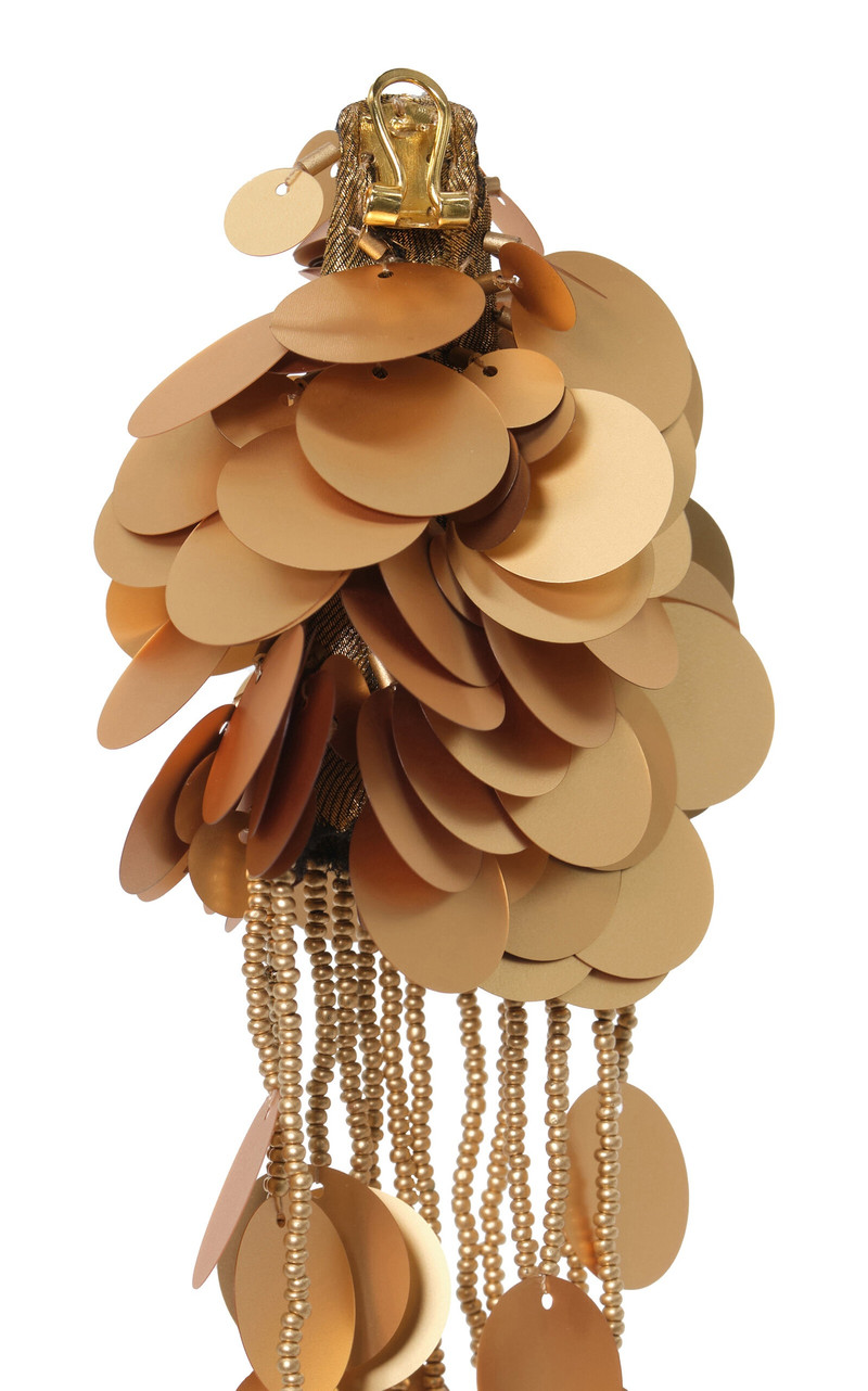 Johanna Ortiz Flirtatious Airs Paillettes Drop Earrings gold outlook