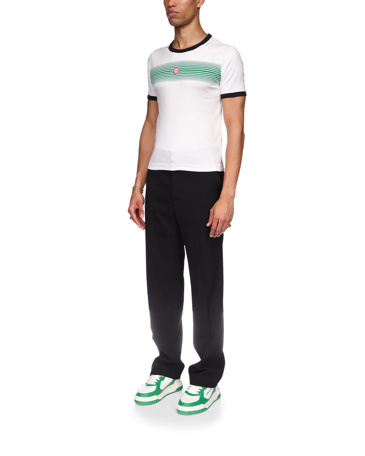 Gradient Stripe Ringer T-Shirt - 3