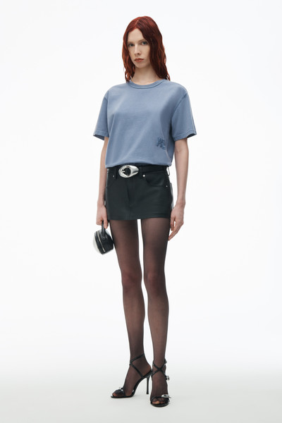 Alexander Wang puff logo tee in essential cotton jersey outlook