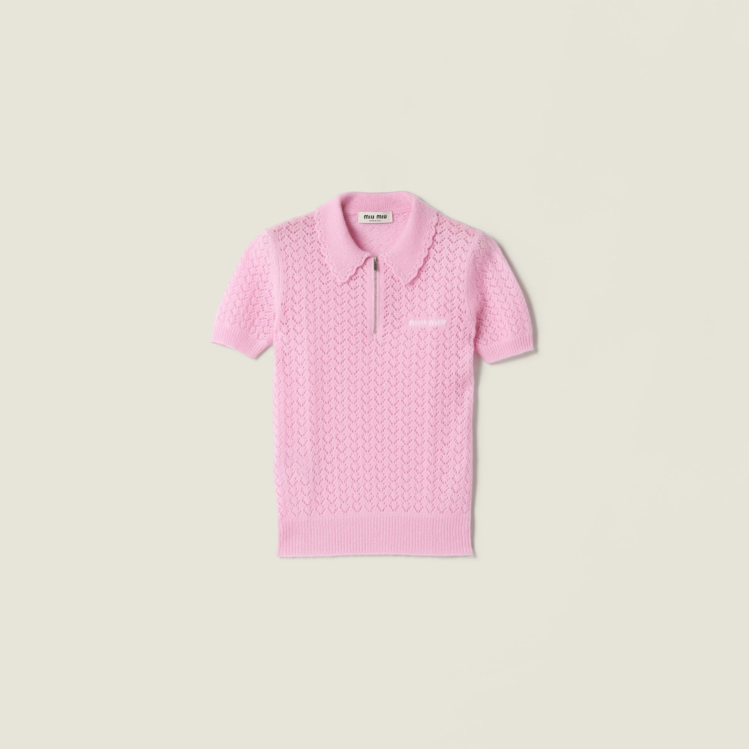 Cashmere and silk polo shirt - 1