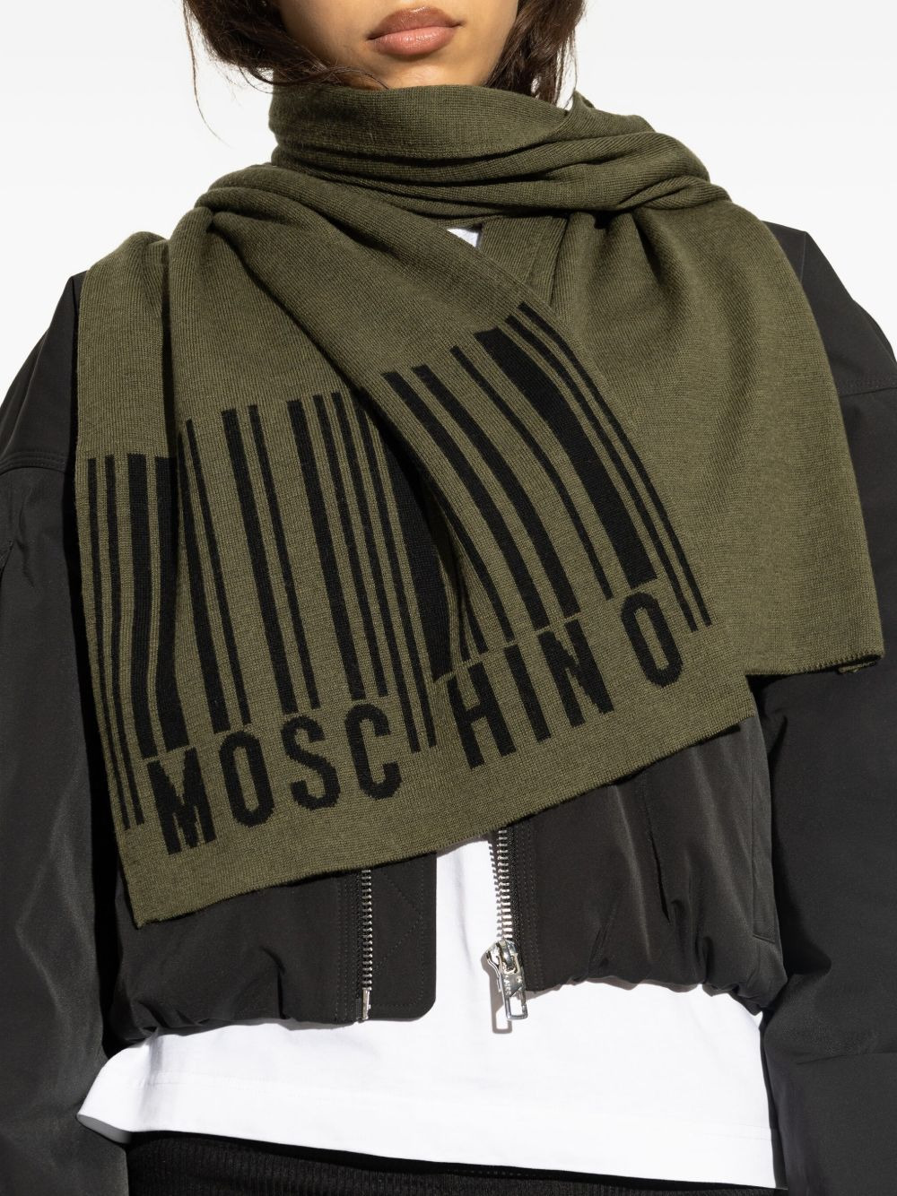 barcode wool scarf - 5