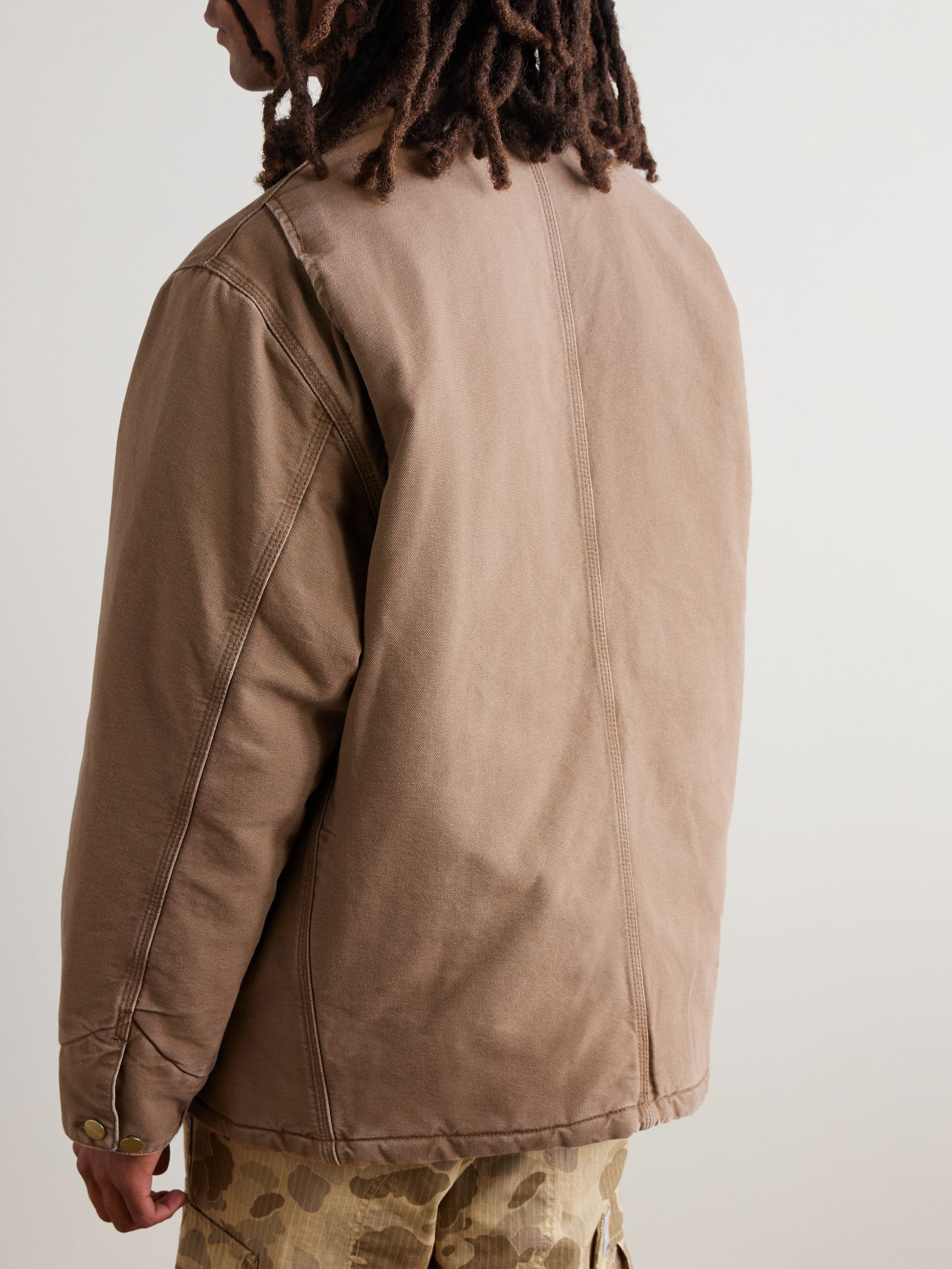 OG Corduroy-Trimmed Cotton-Canvas Chore Jacket Brown - 4