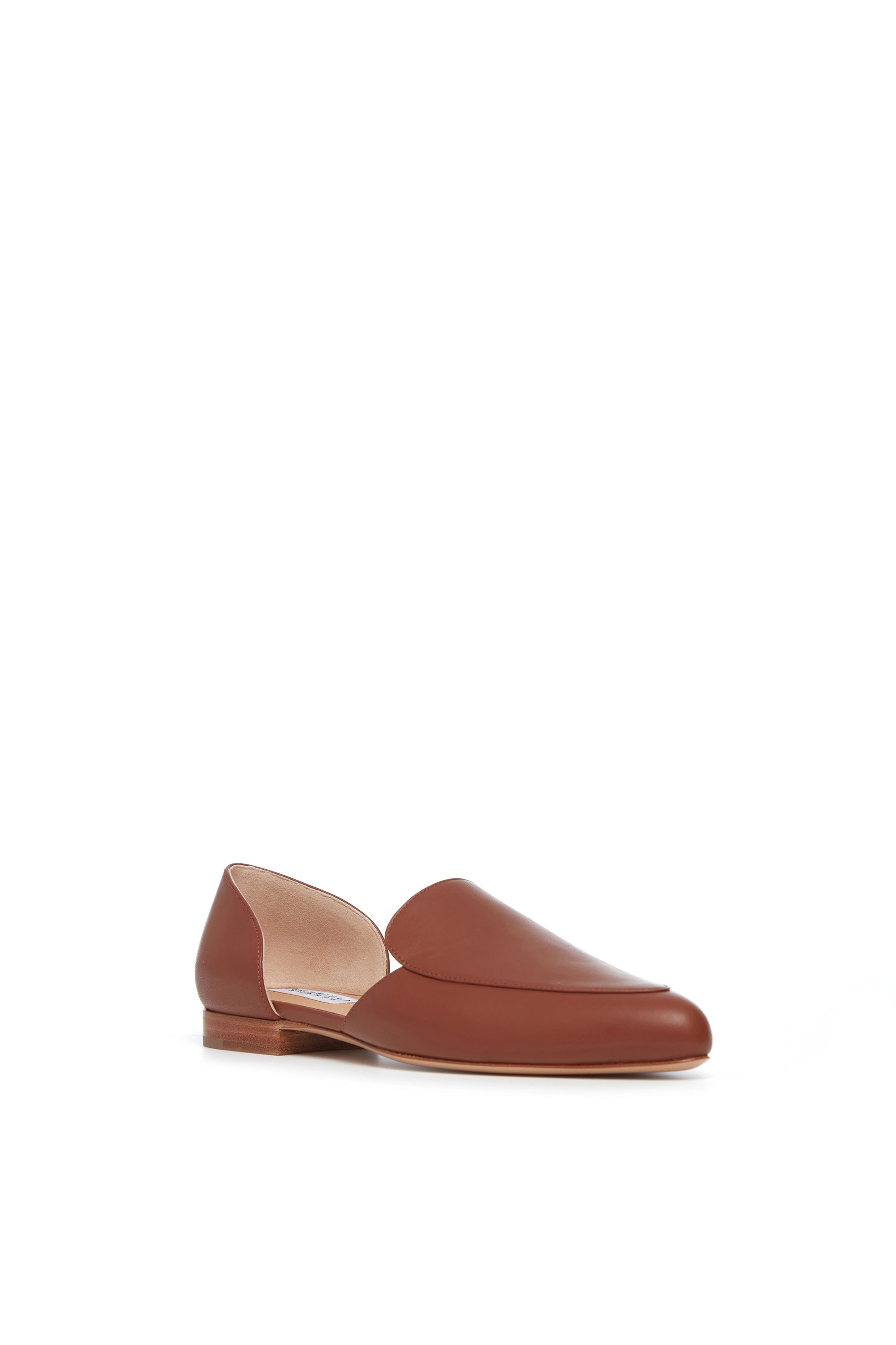 Jax Flat Shoe in Cognac Leather - 2