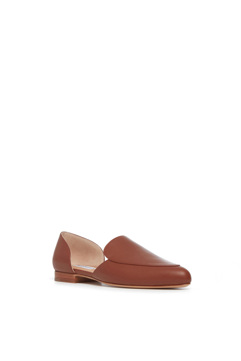 Jax Flat Shoe in Cognac Leather 2