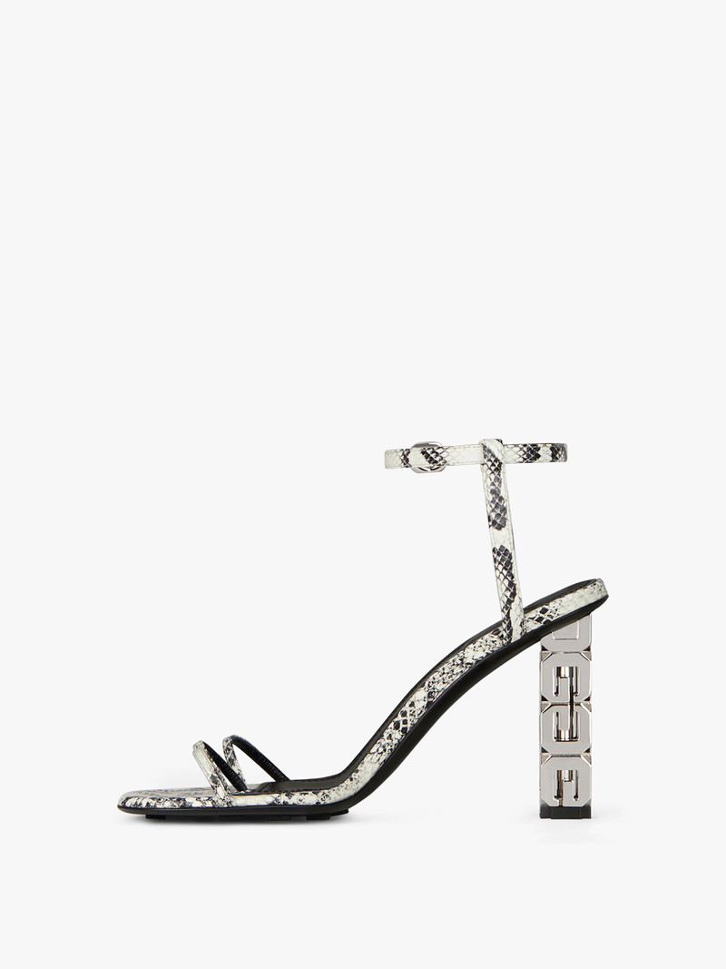 Givenchy TRIPLE TOES SANDALS IN PYTHON EFFECT LEATHER WITH G HEEL outlook