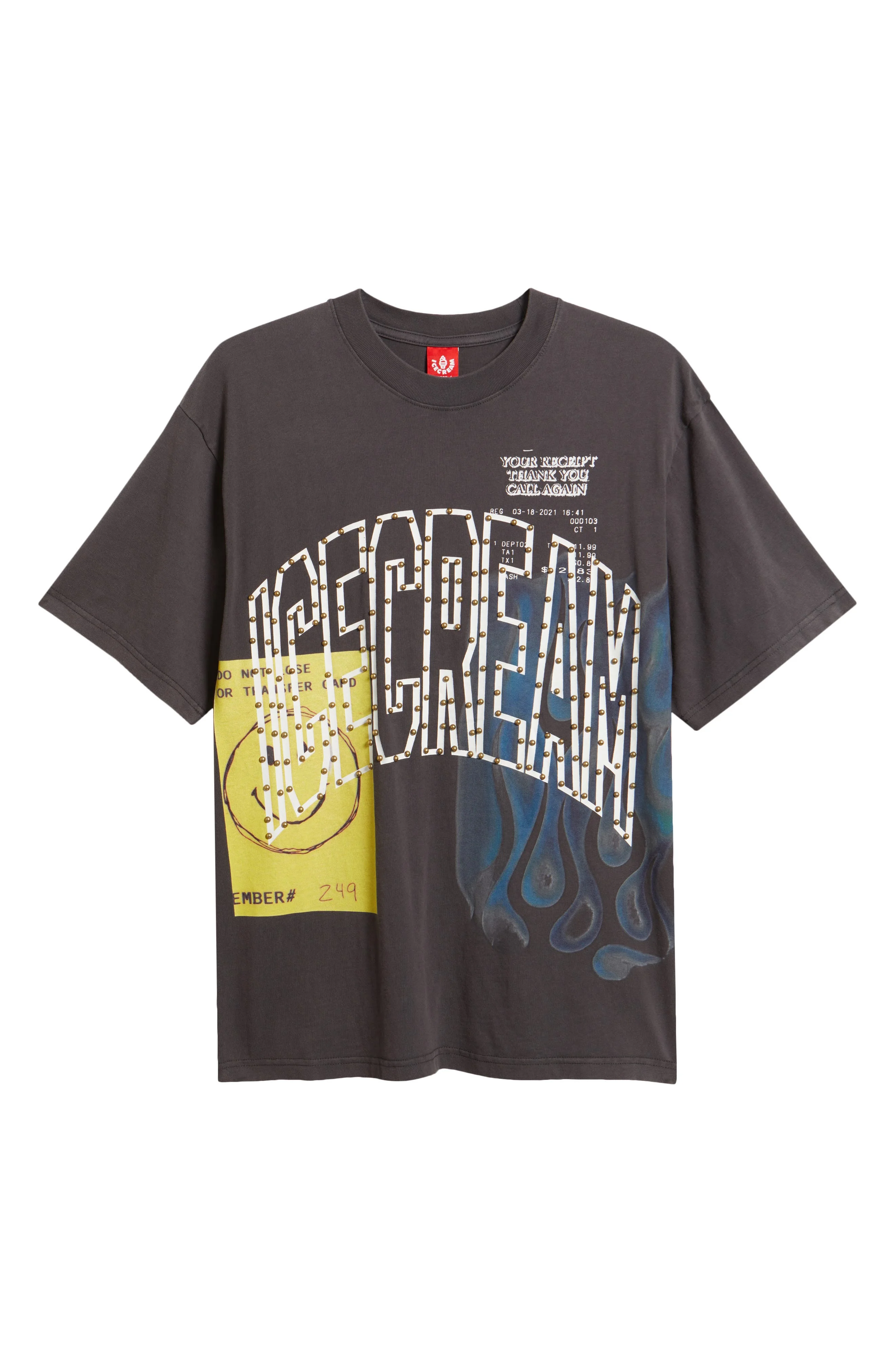 ICECREAM The Hill Oversize Studded Cotton Graphic T-Shirt in Black at Nordstrom - 1