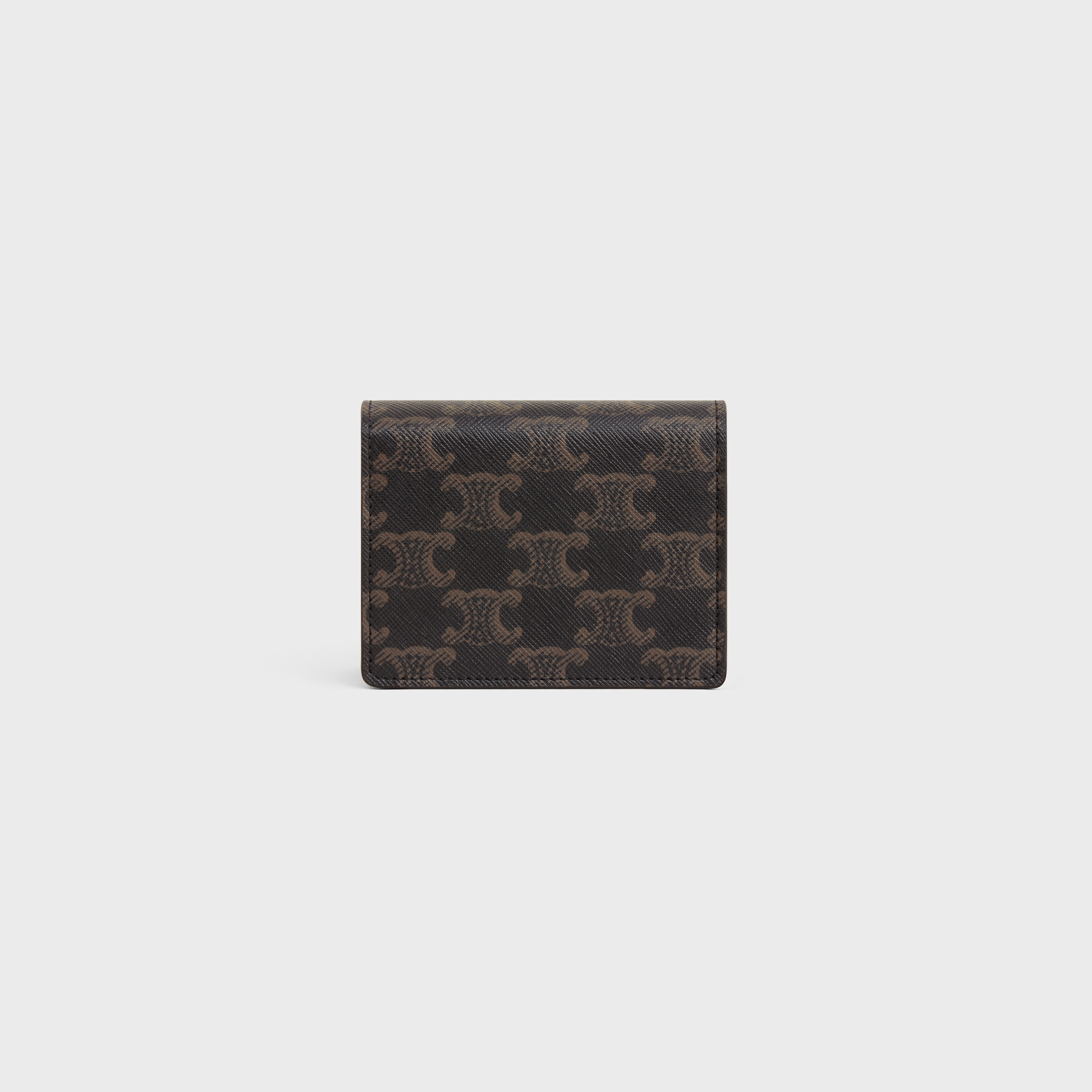 TRIOMPHE BUSINESS CARD HOLDER in Triomphe Canvas and Lambskin - 3