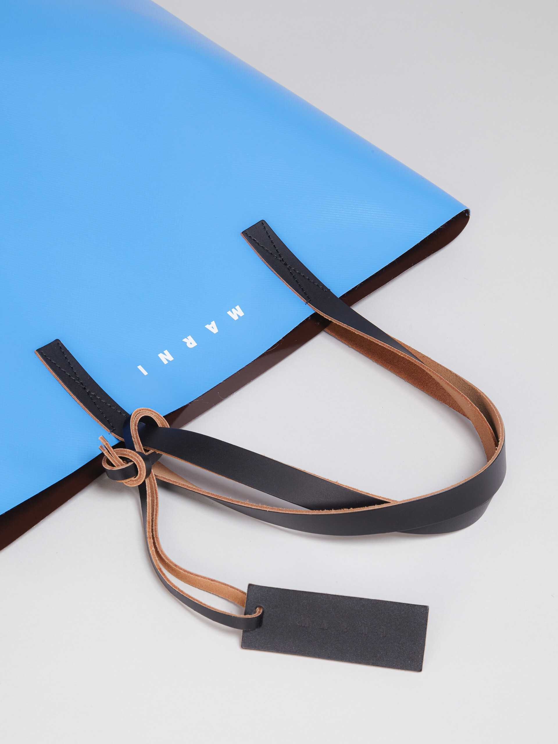 BROWN AND BLUE TRIBECA SHOPPING BAG - 4