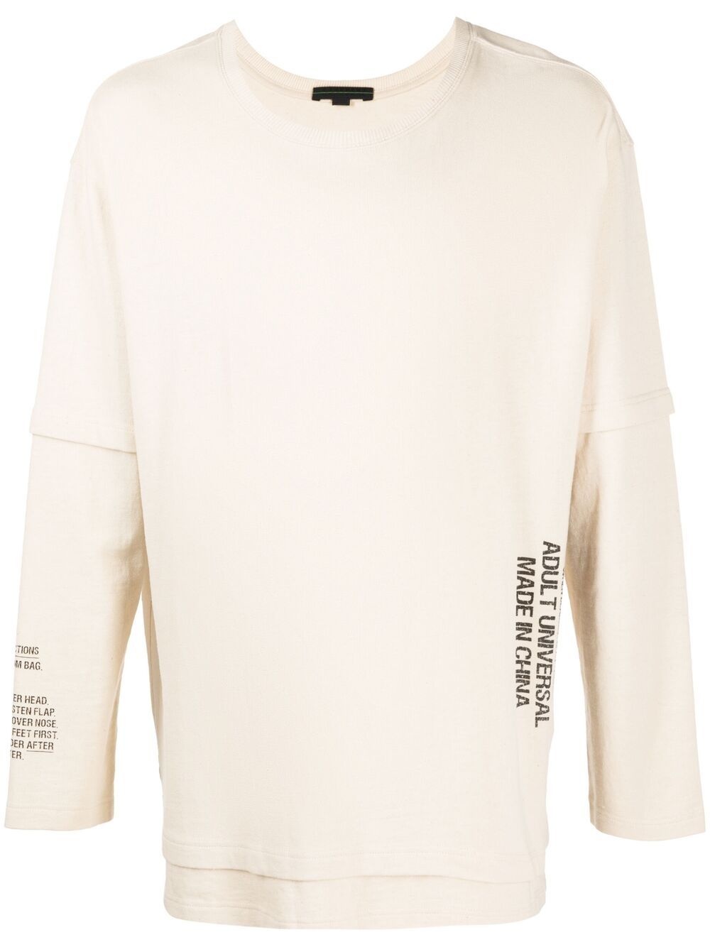 slogan-print cotton sweatshirt - 1