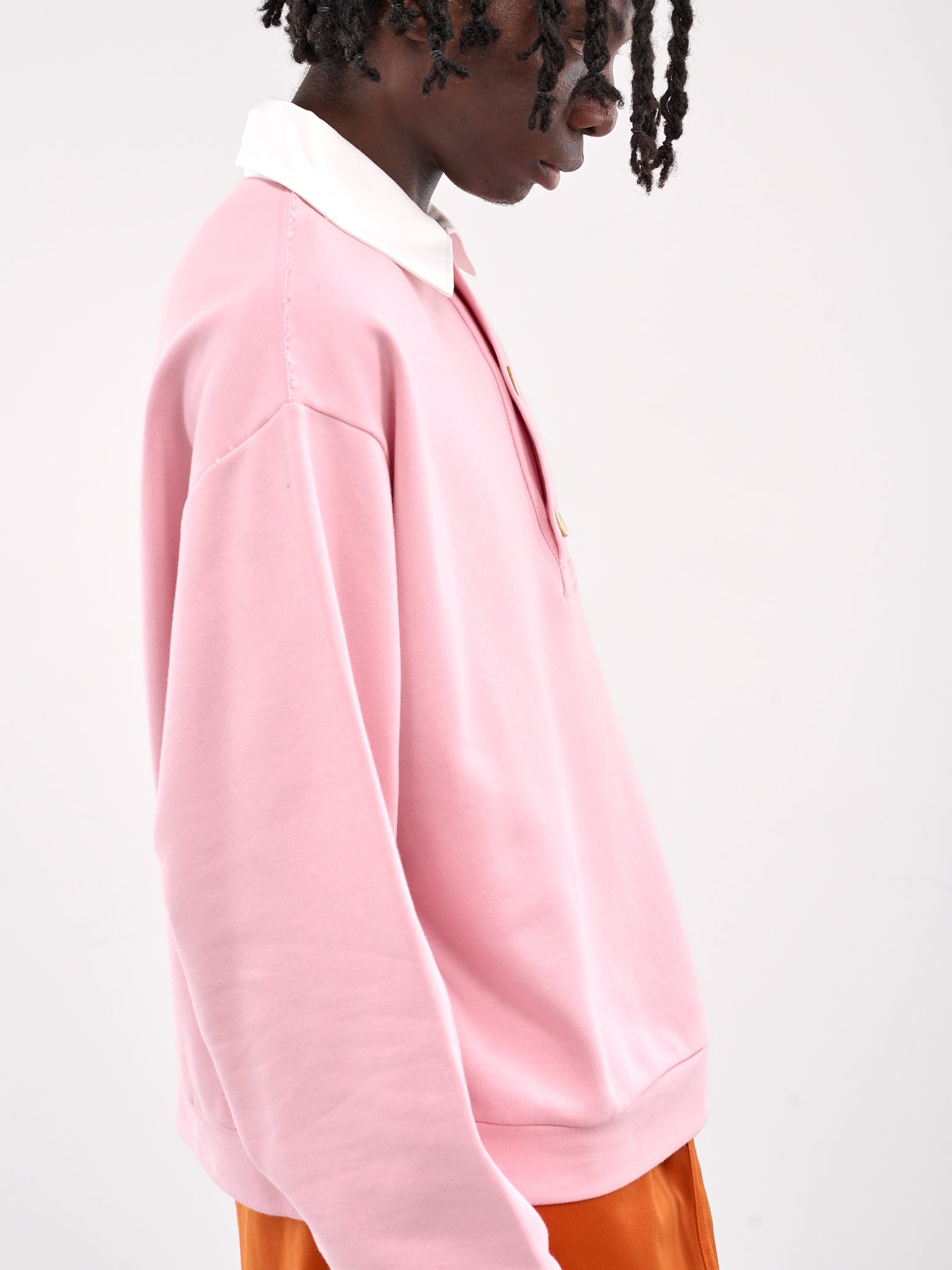 Long Sleeve Polo Sweatshirt - 4