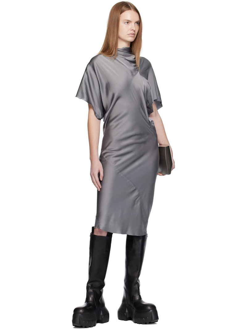 Rick Owens Gray Concordians Seb Midi Dress outlook
