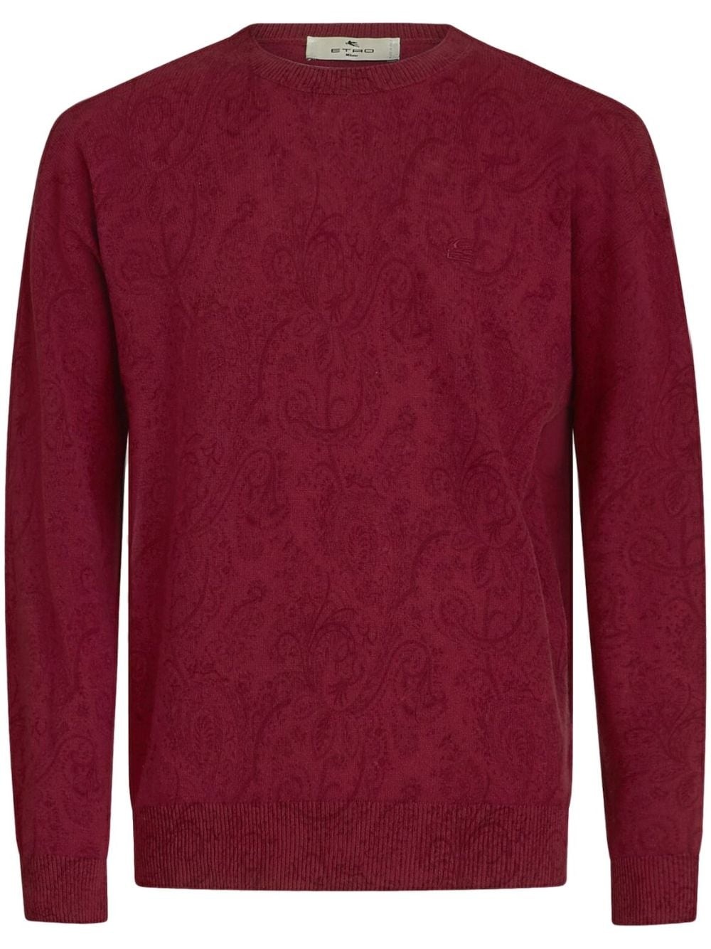 logo-embroidered wool jumper - 1