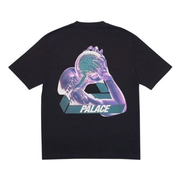 PALACE Tri-Gaine T-Shirt Black Transparent Character Logo Printing Short Sleeve Unisex P18TS122 - 2