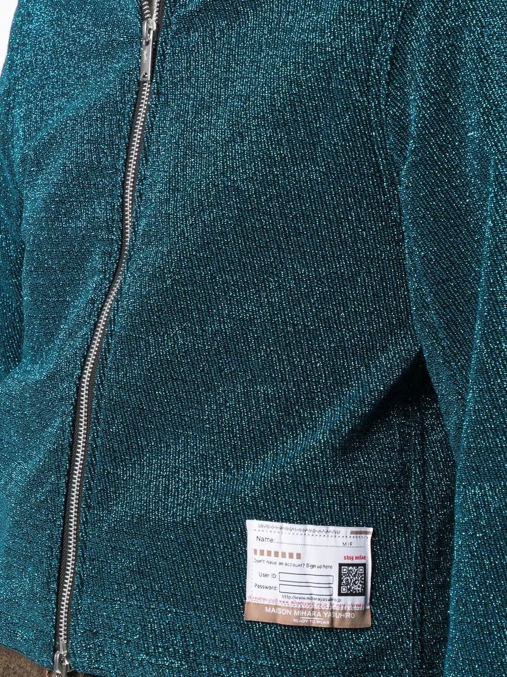 logo-patch zip-up shirt jacket - 5