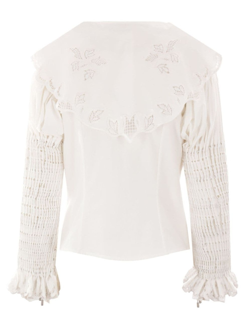 Chopova Lowena Rocket oversized-collar shirt outlook