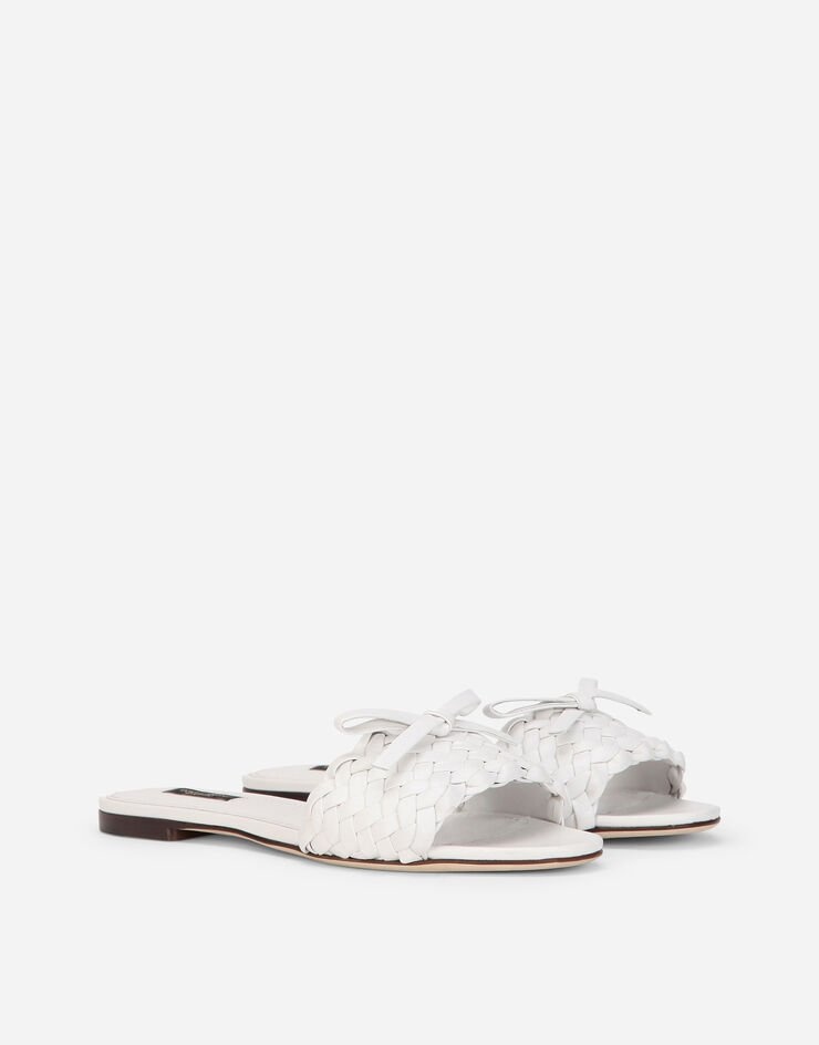 Woven nappa leather sliders - 2