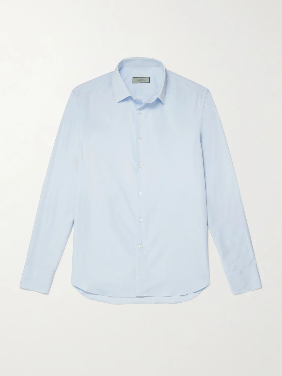 Cutaway-Collar Cotton-Poplin Shirt - 1
