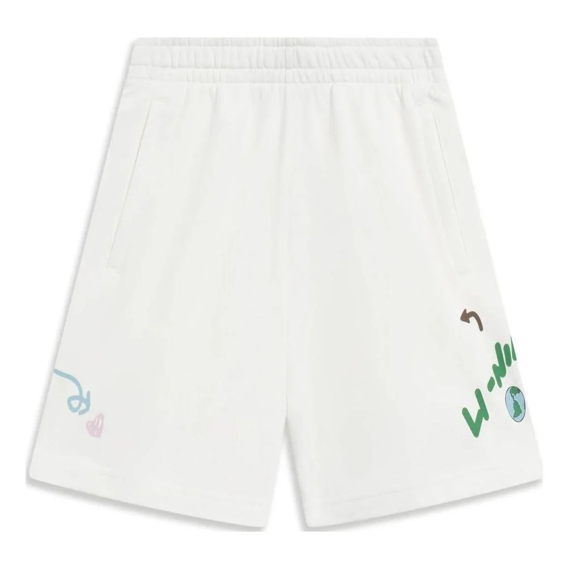 (WMNS) Li-Ning Graphic Shorts 'White' AKST664-1 - 1
