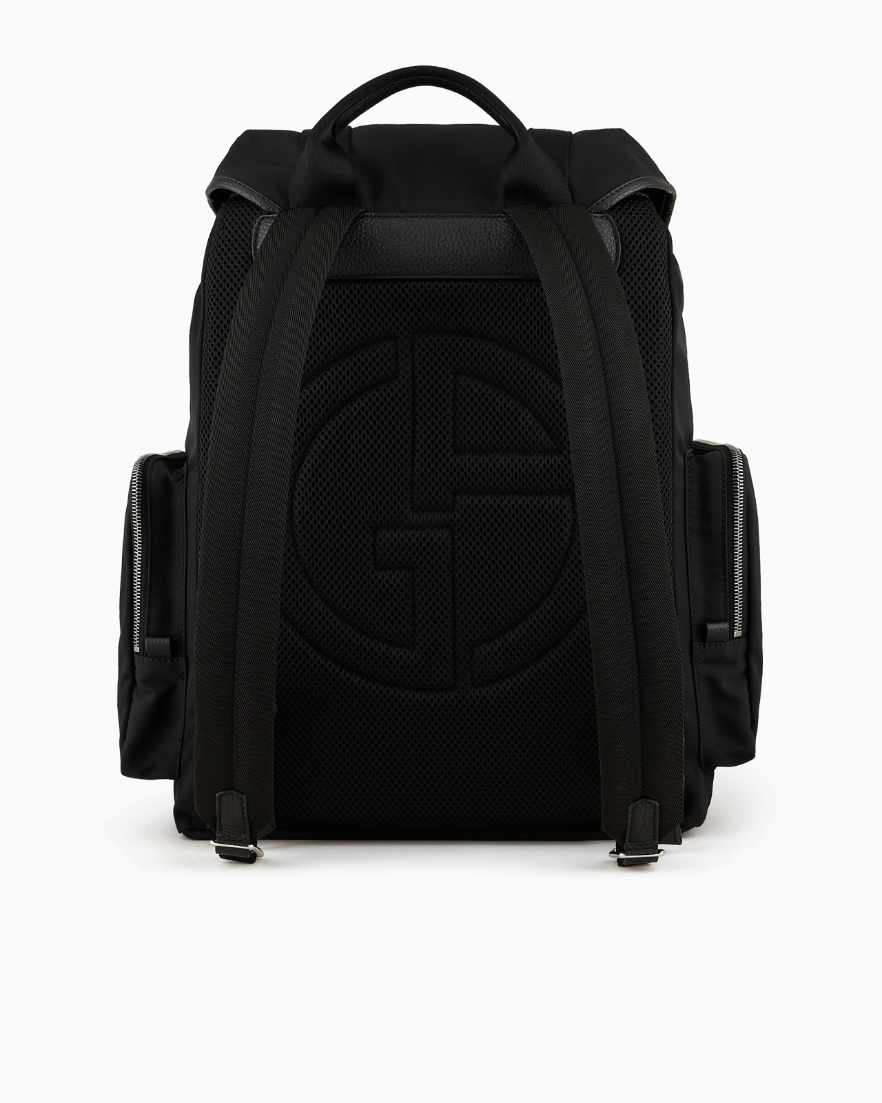 RECYCLED-NYLON AND PEBBLED-LEATHER BACKPACK ASV - 3