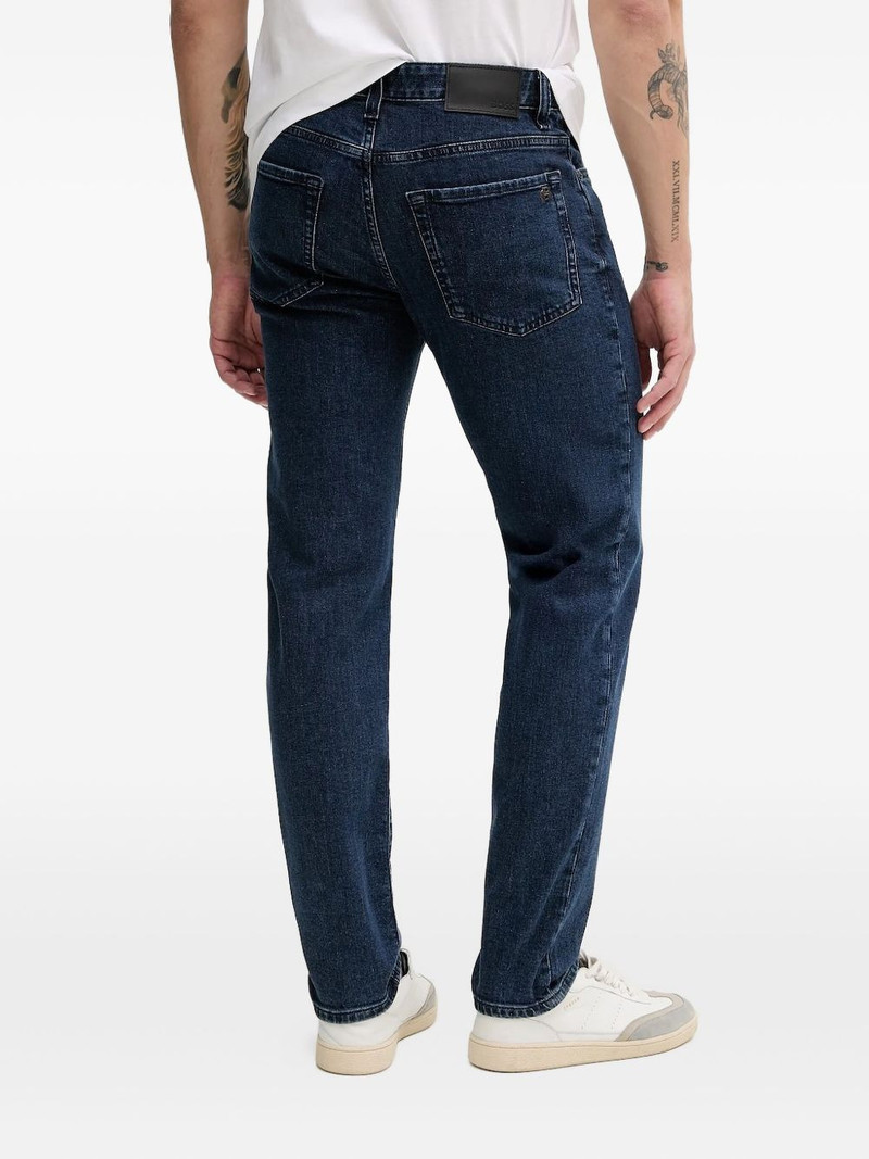 BOSS leather-patch jeans outlook
