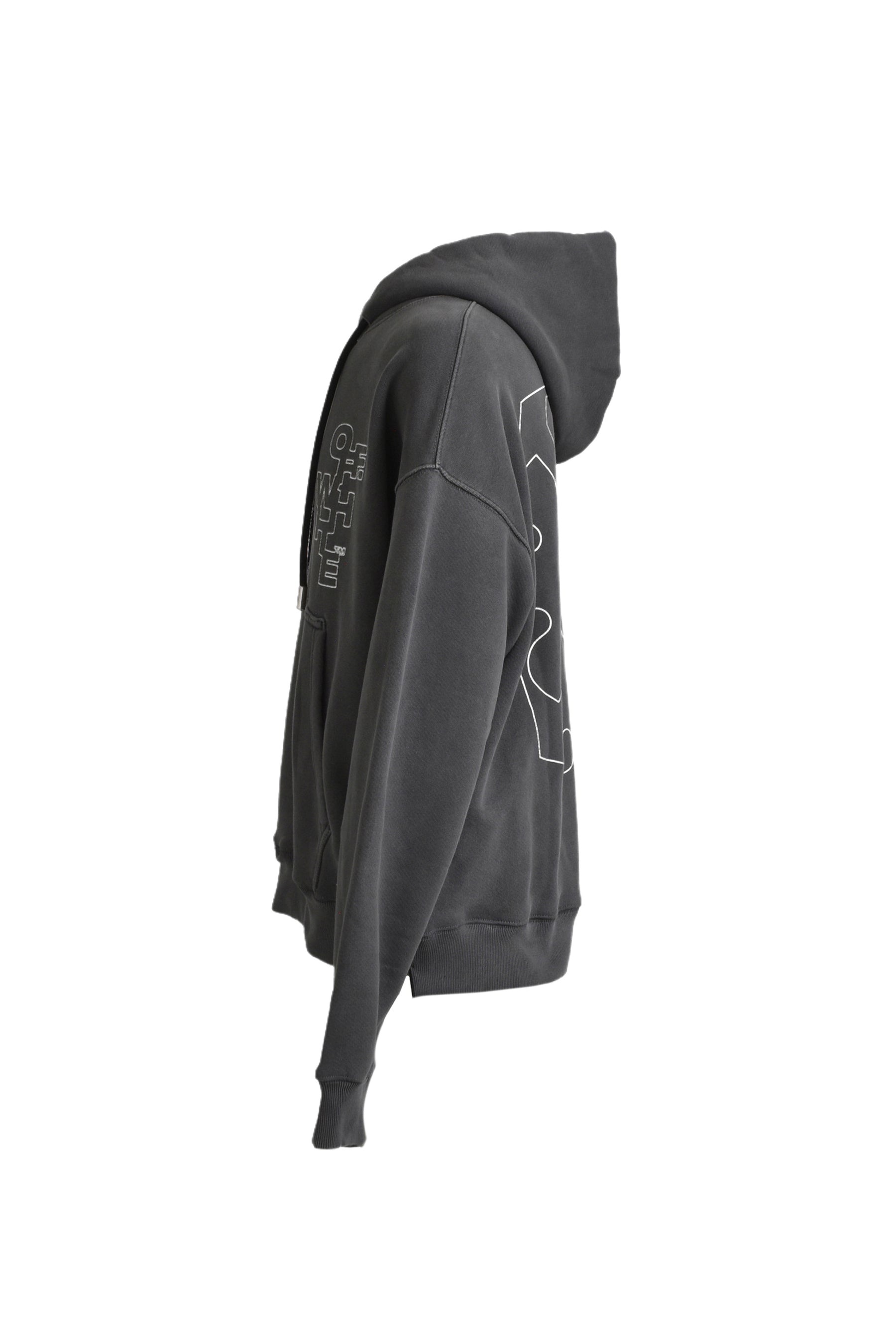 OUTLINE ARROW SKATE HOODIE / BLK WHT - 3