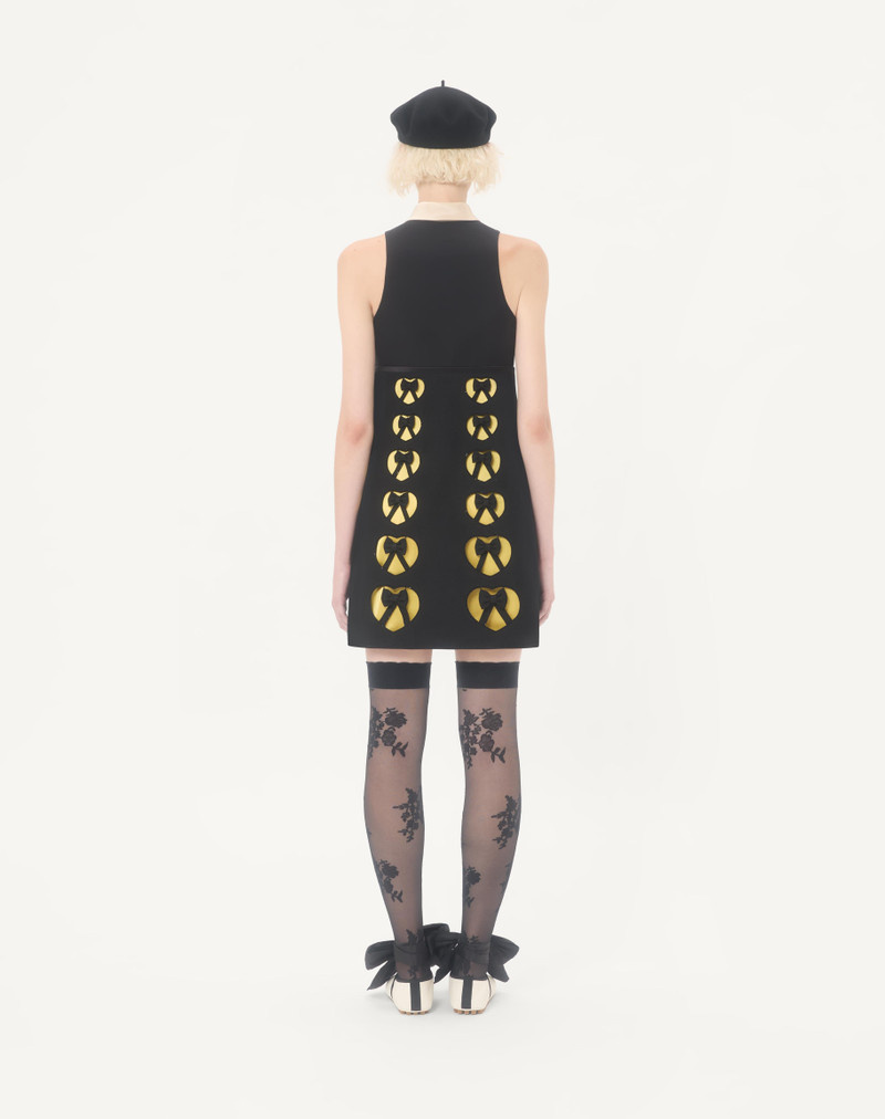 EMBROIDERED CREPE COUTURE SHORT DRESS 7