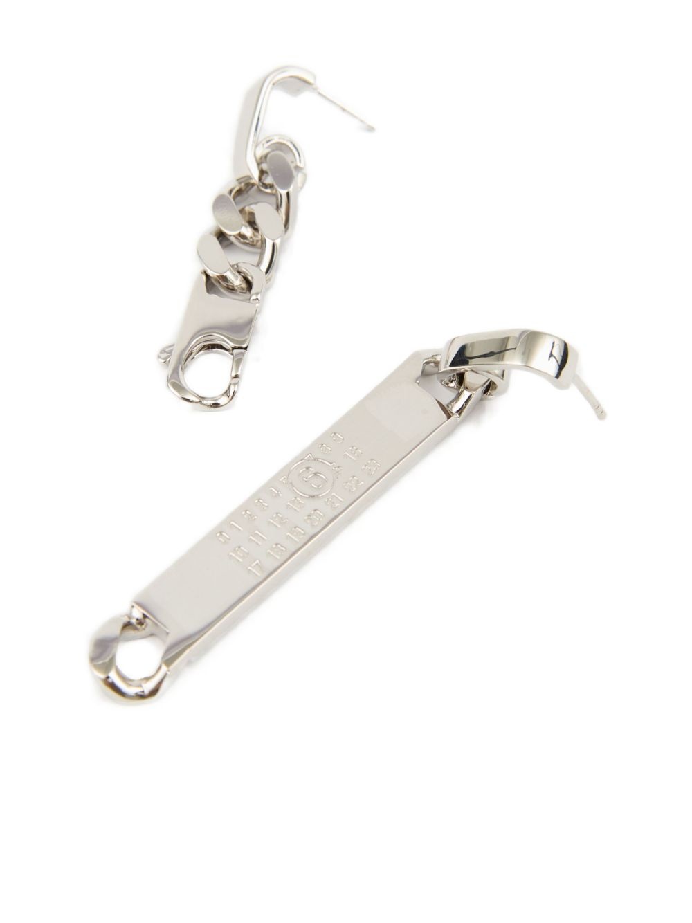numbers-motif drop earrings - 3