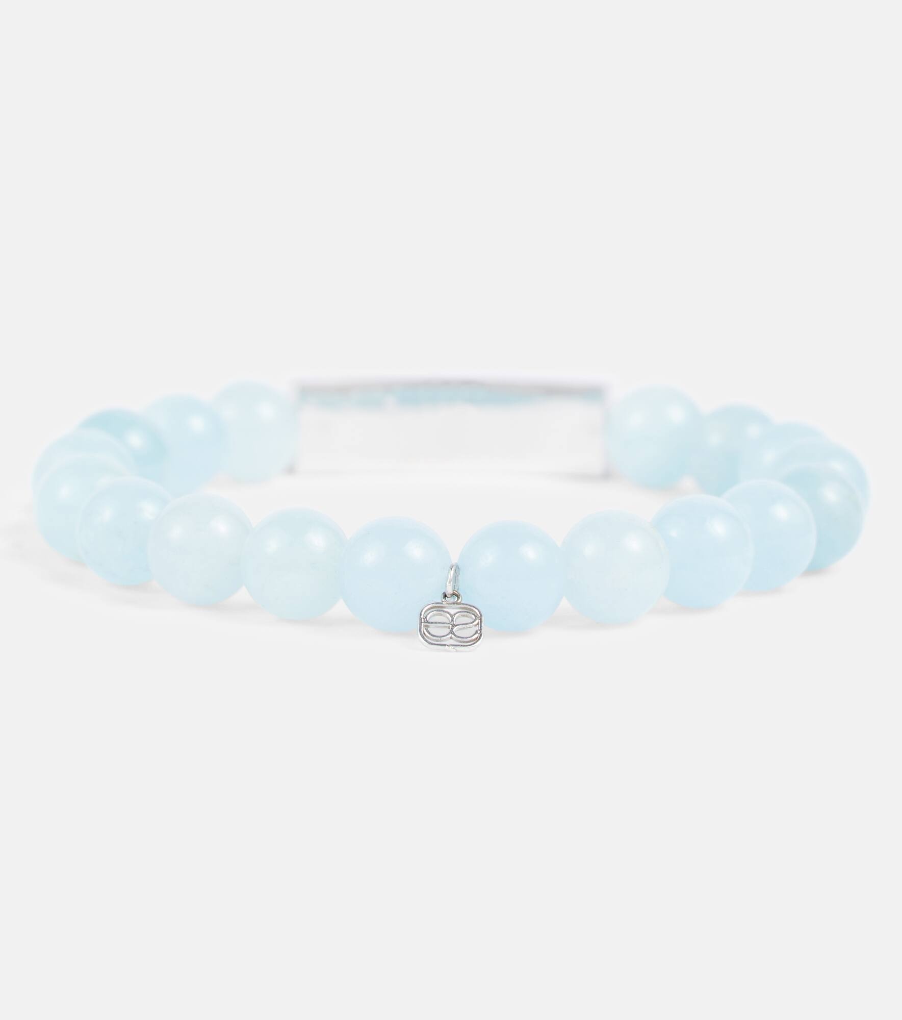14kt beaded bracelet with diamonds and white gold - 4