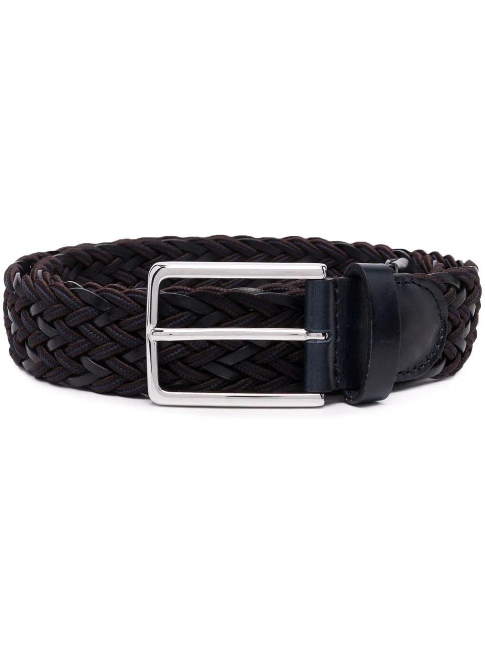 woven leather belt - 1